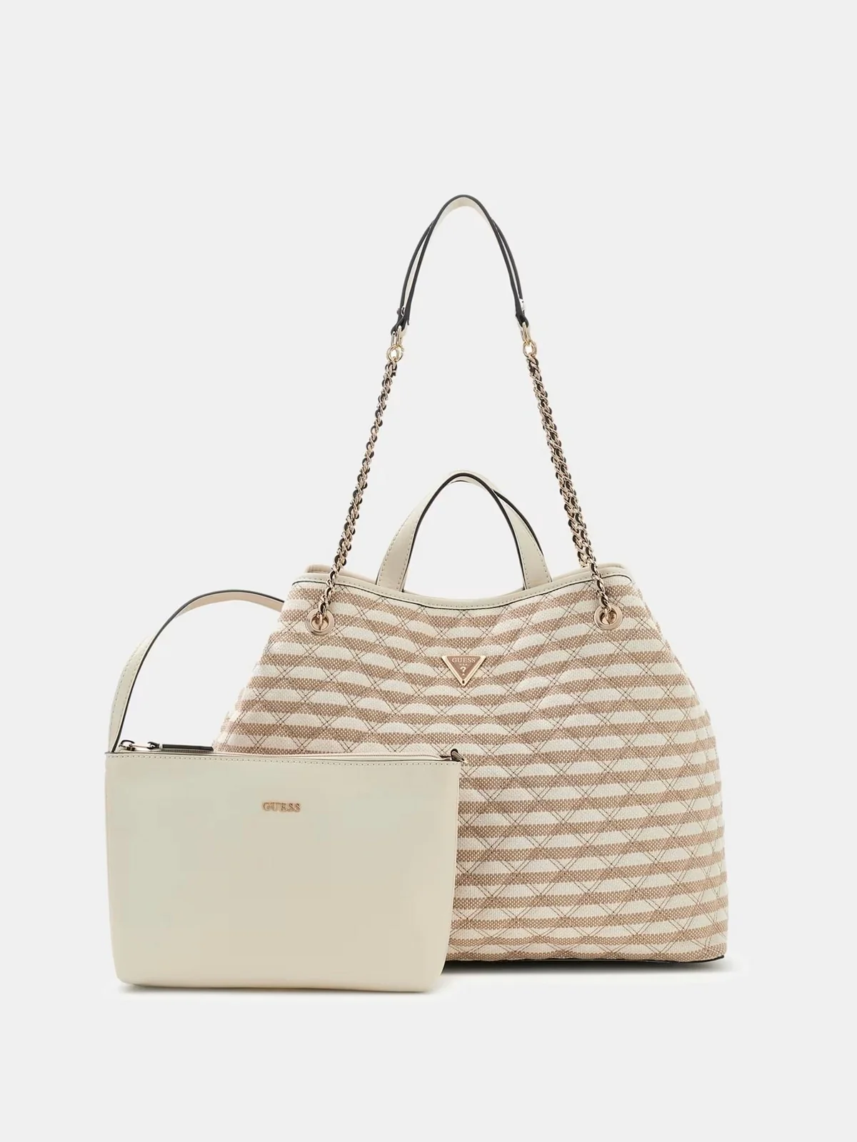 GUESS Borsa Donna GIULLY II LARGE 2 IN 1 TOTE HWAG96 73290 TMU TAUPE MULTI - Image 2