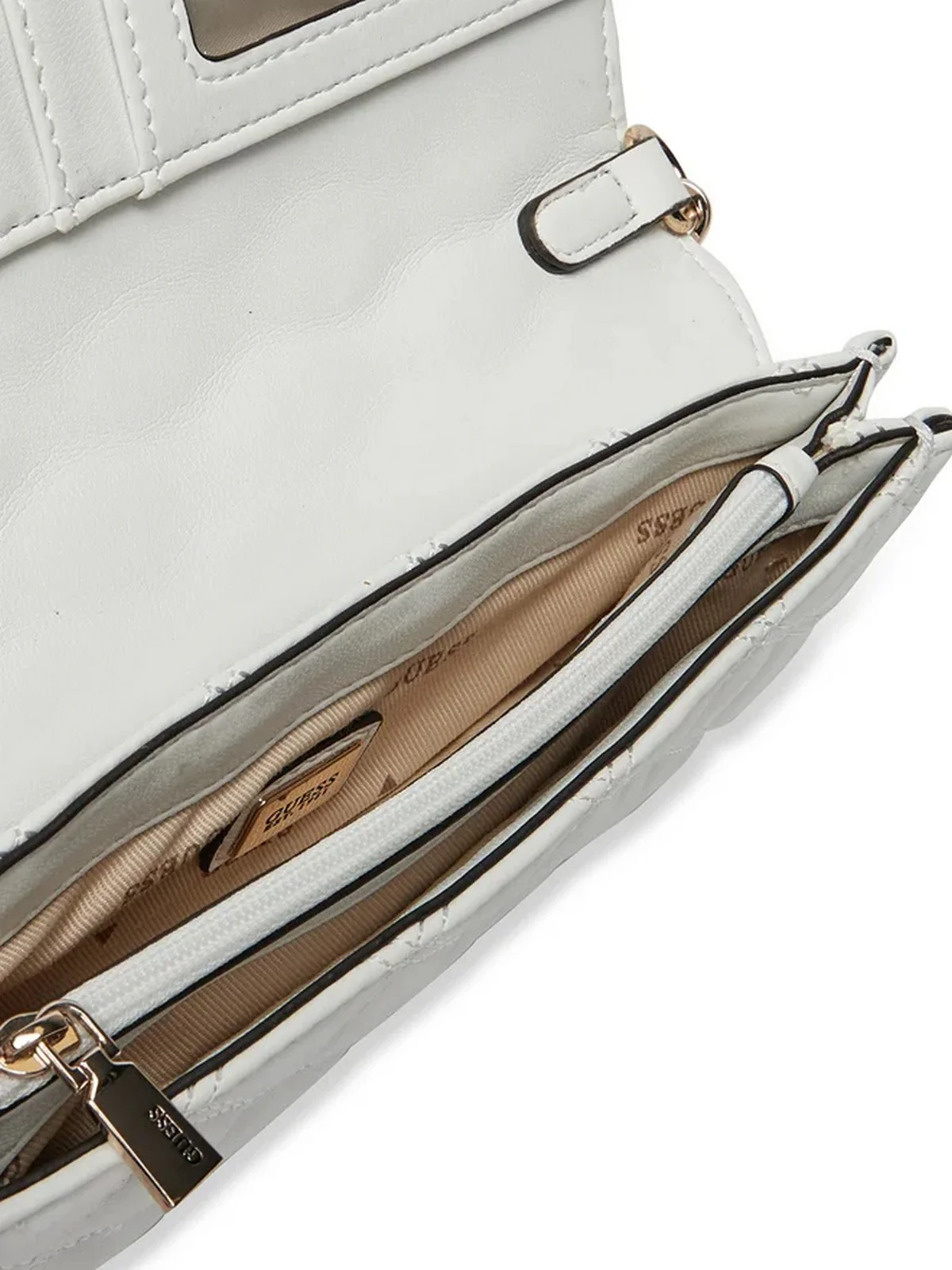 GUESS Borsa Donna GIULLY XBODY FLAP ORGANIZER HWQG87 48750 WHI Bianco - Image 4