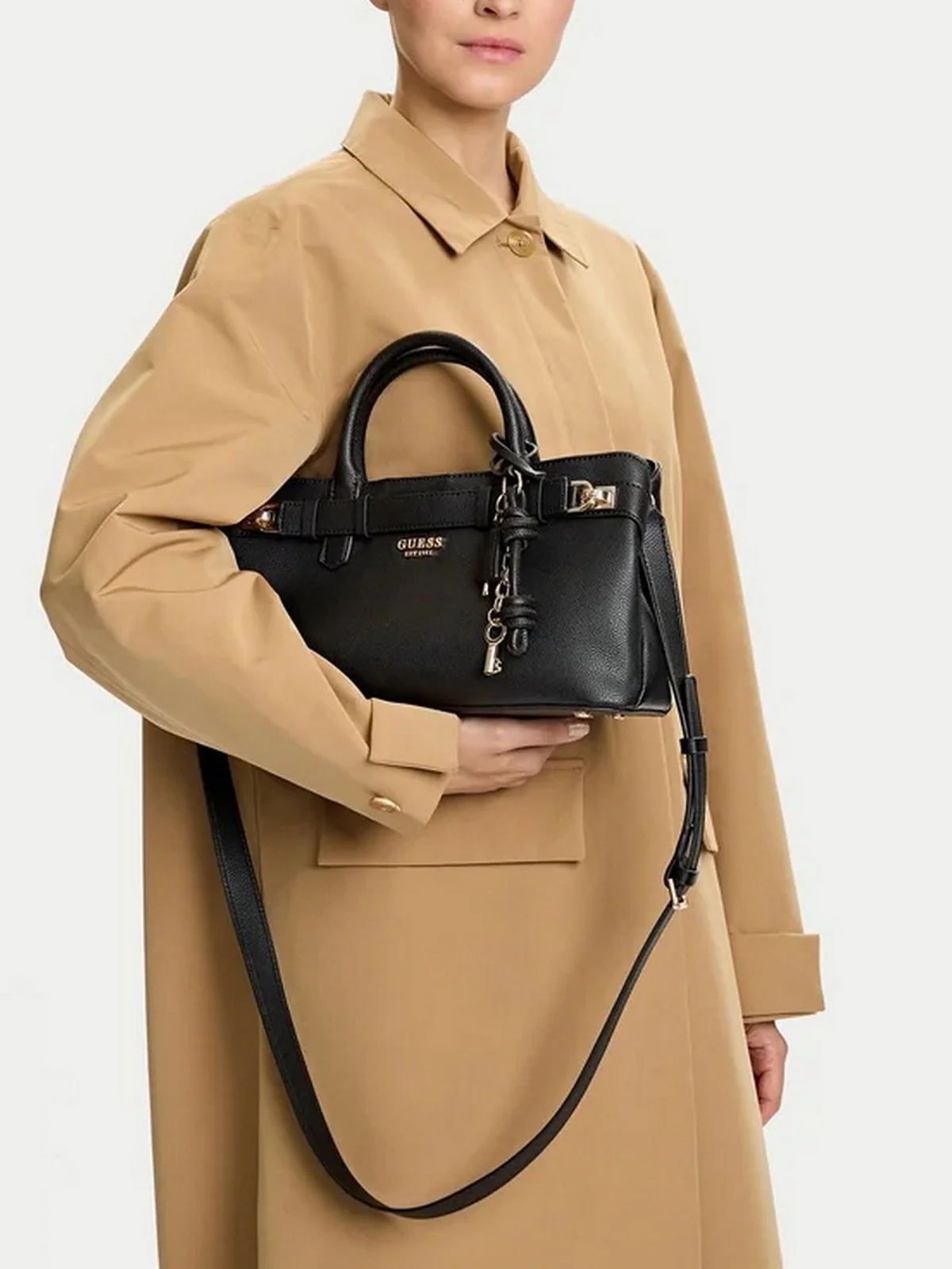 GUESS Borsa Donna GREGORIA GIRLFRIEND SATCHEL HWBG85 46060 BLA BLACK - Image 6