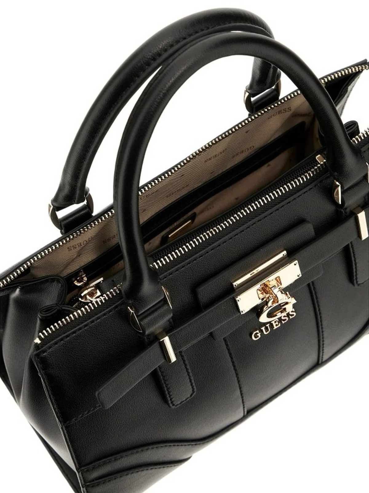 GUESS Borsa Donna GREYSON II SMALL SATCHEL HWBG92 06050 BLA BLACK - Image 3