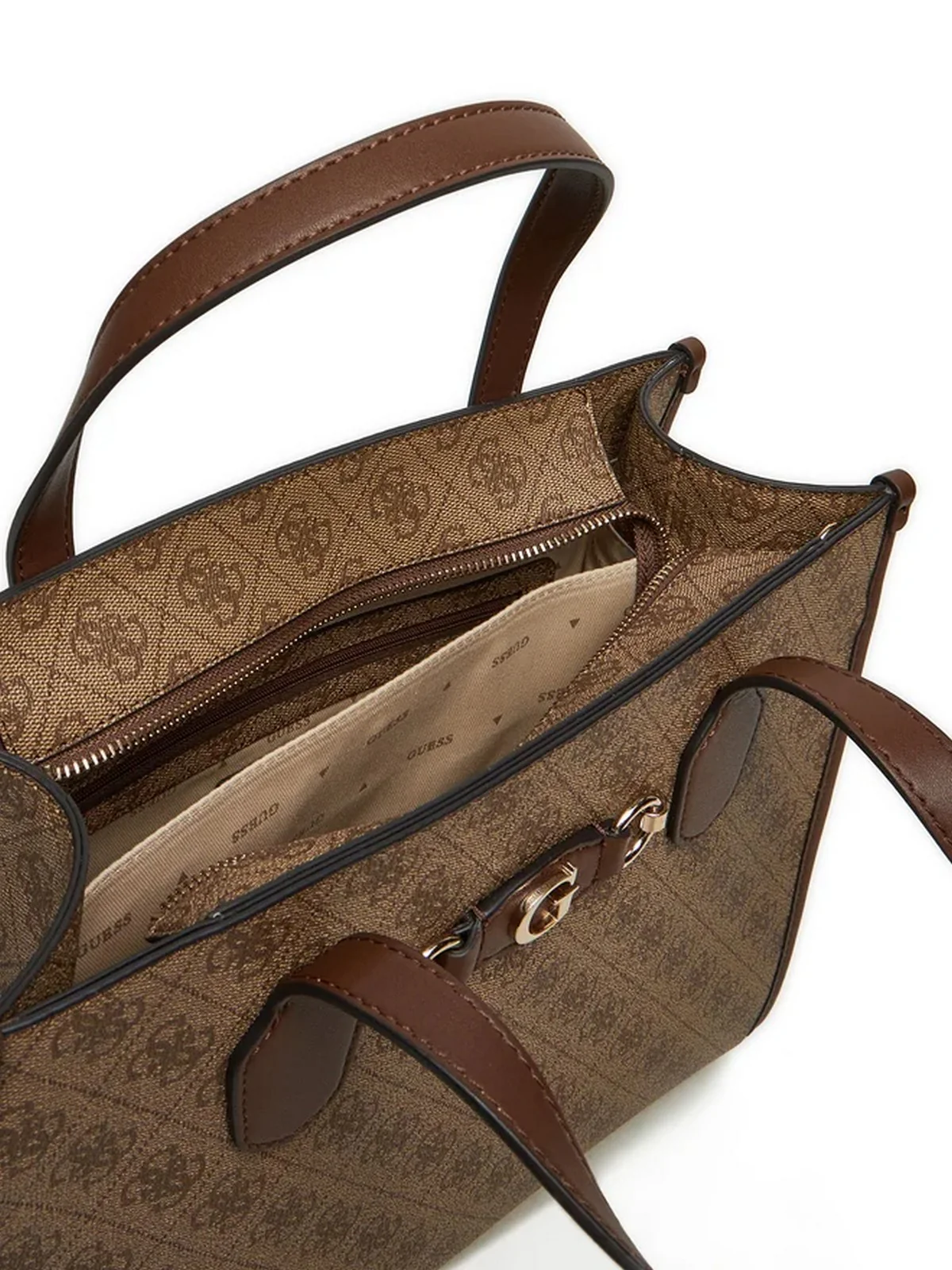 GUESS Borsa Donna IZZY 2 COMP TOTE HWSG86 54220 LGW Marrone - Image 4