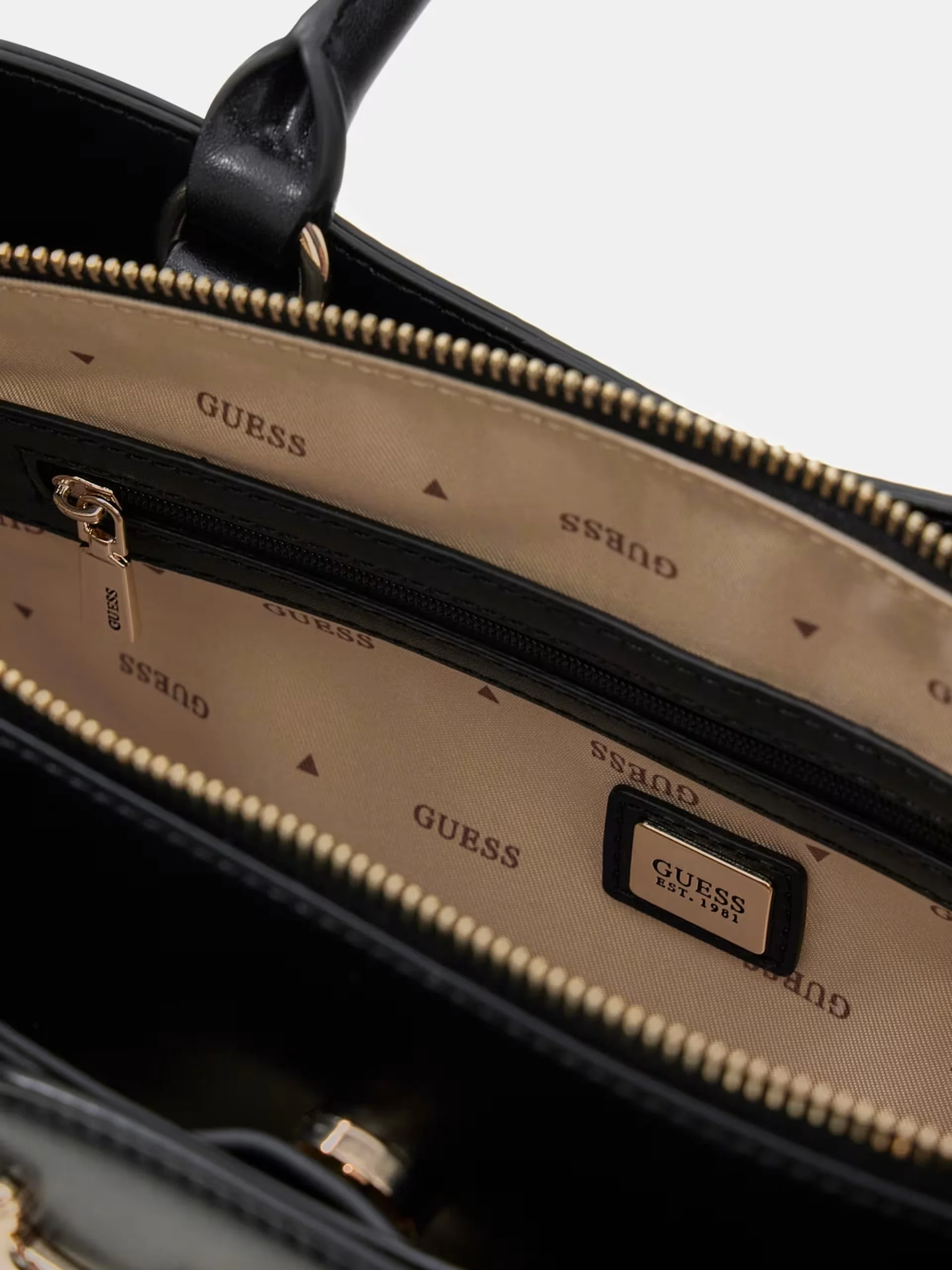 GUESS Borsa Donna JANIE GIRLFRIEND SATCHEL HWVG99 10060 BLA BLACK - Image 4
