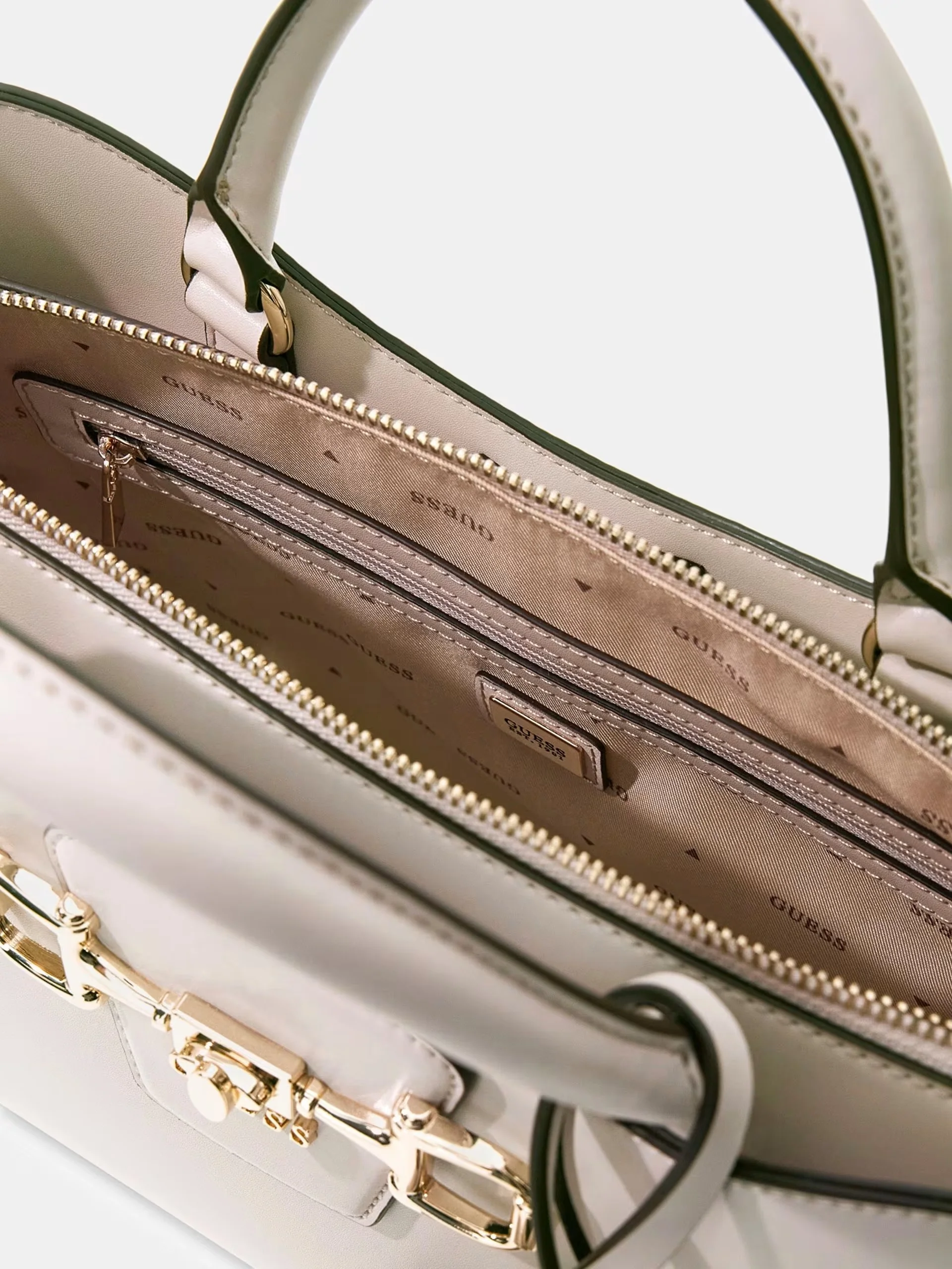 GUESS Borsa Donna JANIE GIRLFRIEND SATCHEL HWVG99 10060 STO STONE - Image 4