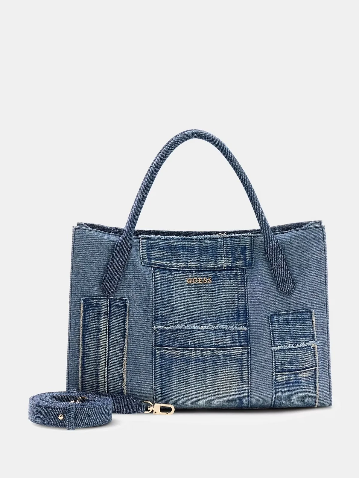 GUESS Borsa Donna JODI TOTE HWDM97 69220 DMU DENIM MULTI - Image 4