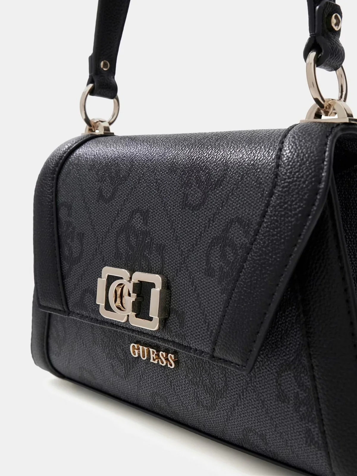 GUESS Borsa Donna KARNILLA LOGO FLAP SHLDR BAG HWOS99 01190 CLO COAL LOGO - Image 5