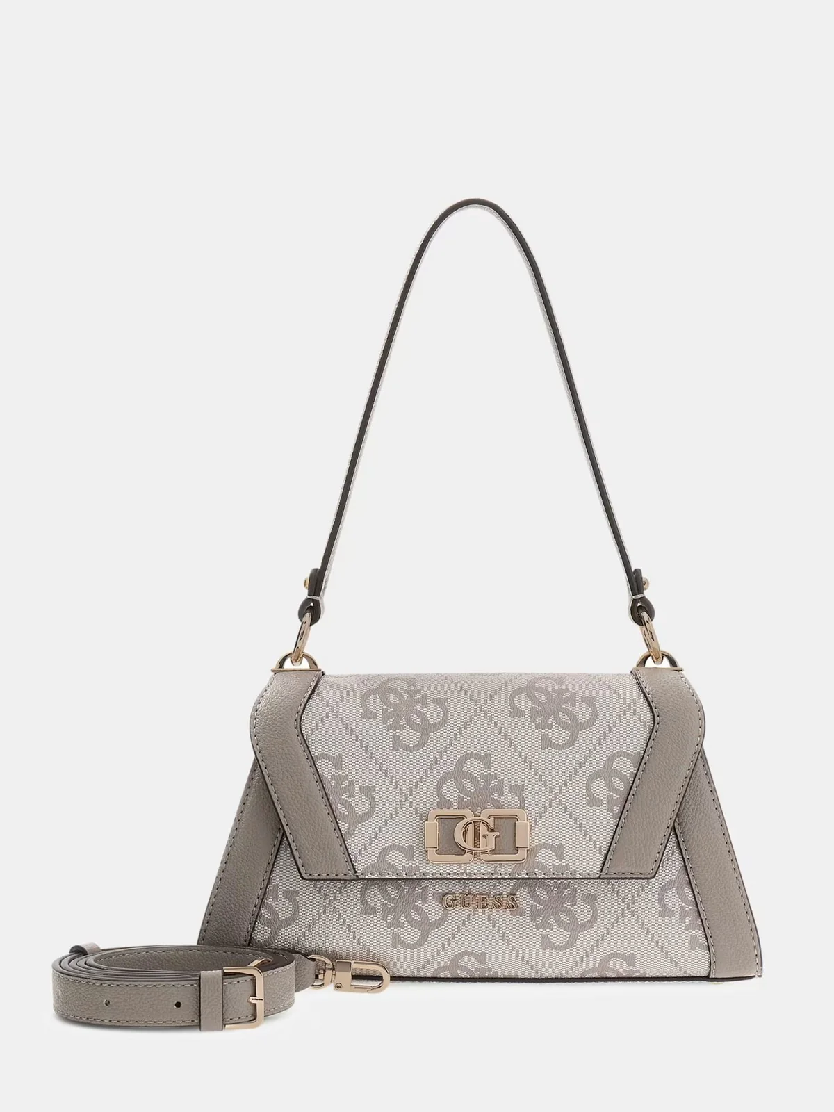 GUESS Borsa Donna KARNILLA LOGO FLAP SHLDR BAG HWOS99 01190 DKO DARK TAUPE LOGO - Image 7