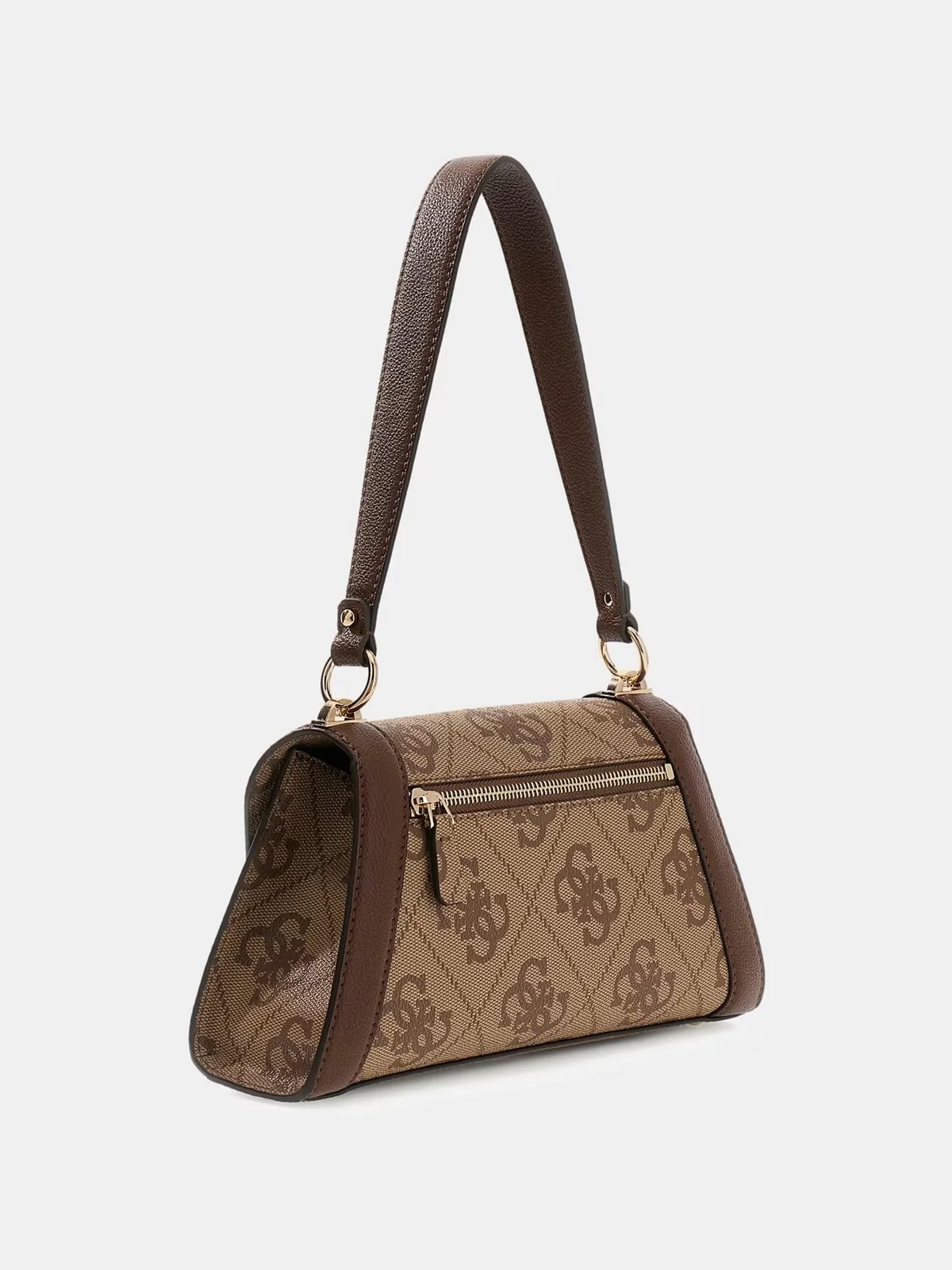 GUESS Borsa Donna KARNILLA LOGO FLAP SHLDR BAG HWOS99 01190 LGW LATTE LOGO/BROWN - Image 4