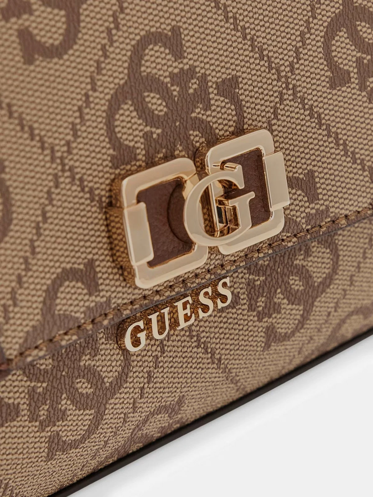 GUESS Borsa Donna KARNILLA LOGO FLAP SHLDR BAG HWOS99 01190 LGW LATTE LOGO/BROWN - Image 7