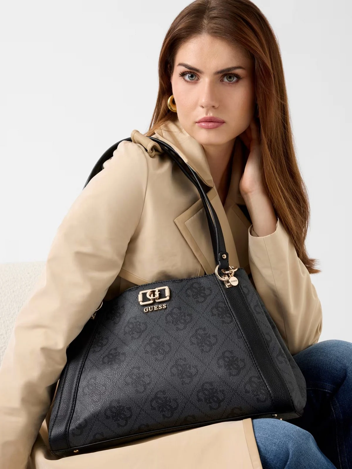 GUESS Borsa Donna KARNILLA LOGO GFRIEND CARRYALL HWOS99 01220 CLO COAL LOGO - Image 2