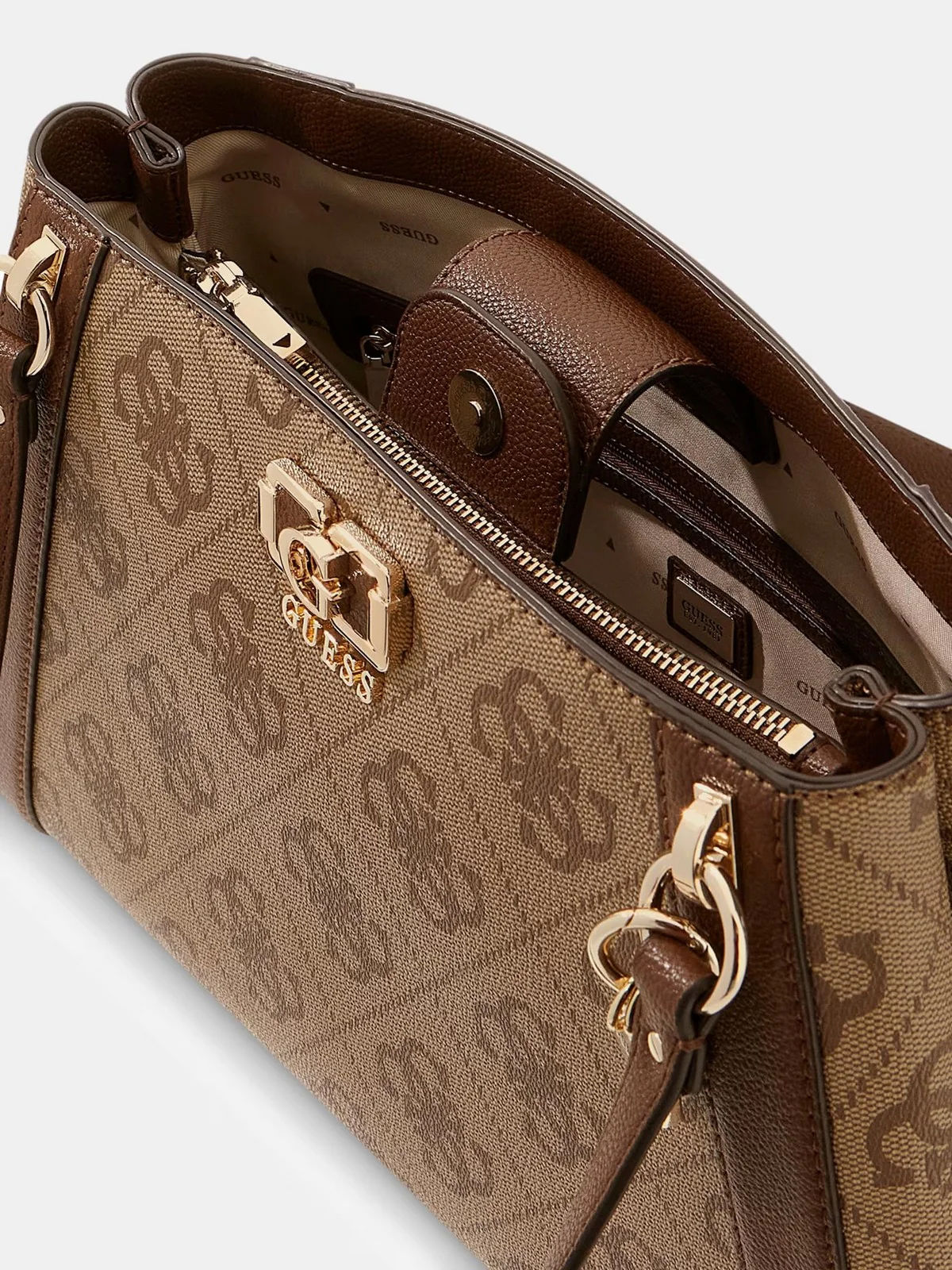 GUESS Borsa Donna KARNILLA LOGO GFRIEND CARRYALL HWOS99 01220 LGW LATTE LOGO/BROWN - Image 4