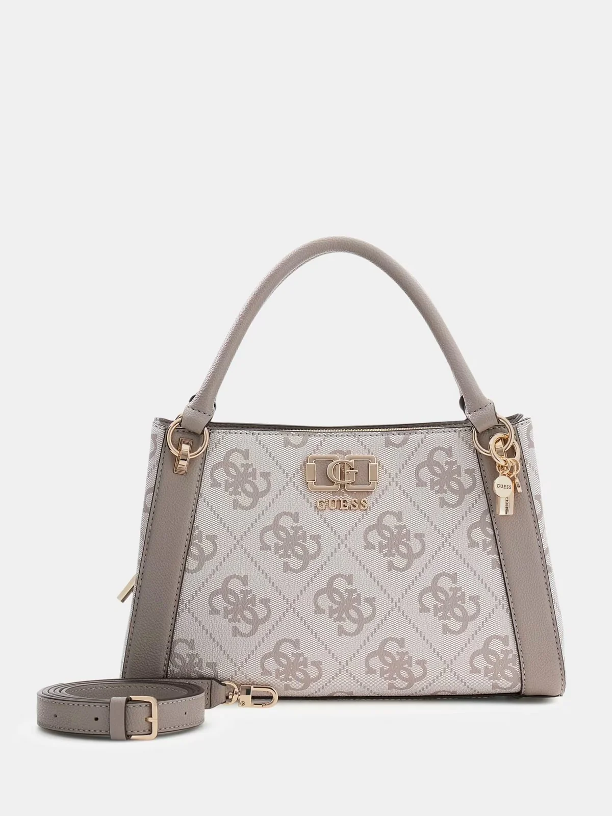 GUESS Borsa Donna KARNILLA LOGO GFRIEND SATHEL HWOS99 01060 DKO DARK TAUPE LOGO - Image 4