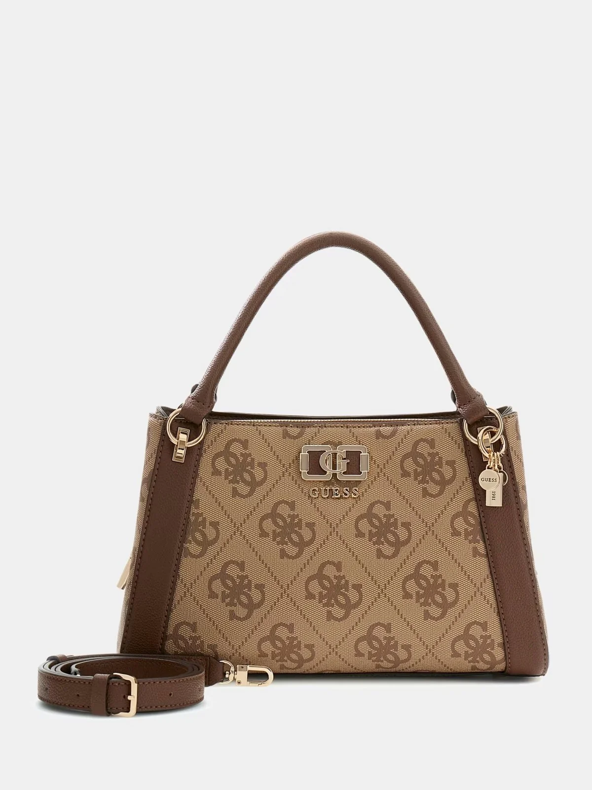 GUESS Borsa Donna KARNILLA LOGO GFRIEND SATHEL HWOS99 01060 LGW LATTE LOGO/BROWN - Image 6