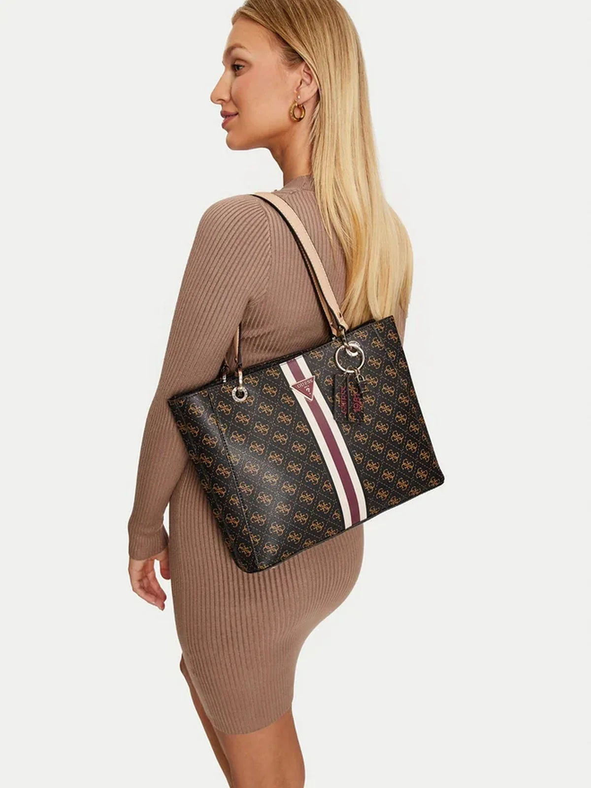 GUESS Borsa Donna Katey Flap Shoulder HWQS78 79250 BNL Marrone - Image 5