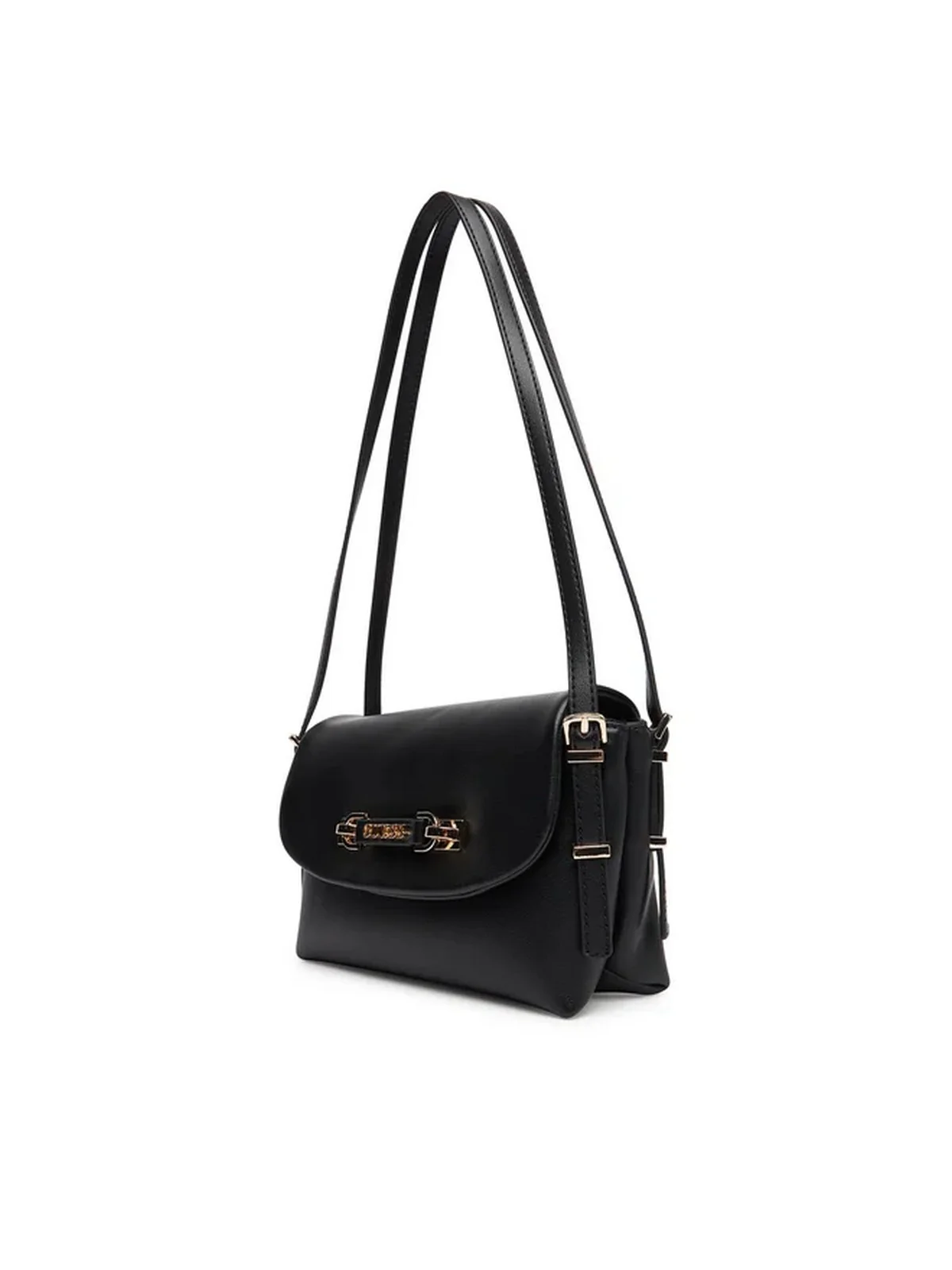 GUESS Borsa Donna LEFIA FLAP SHOULDER BAG HWBG96 44190 BLA BLACK - Image 5