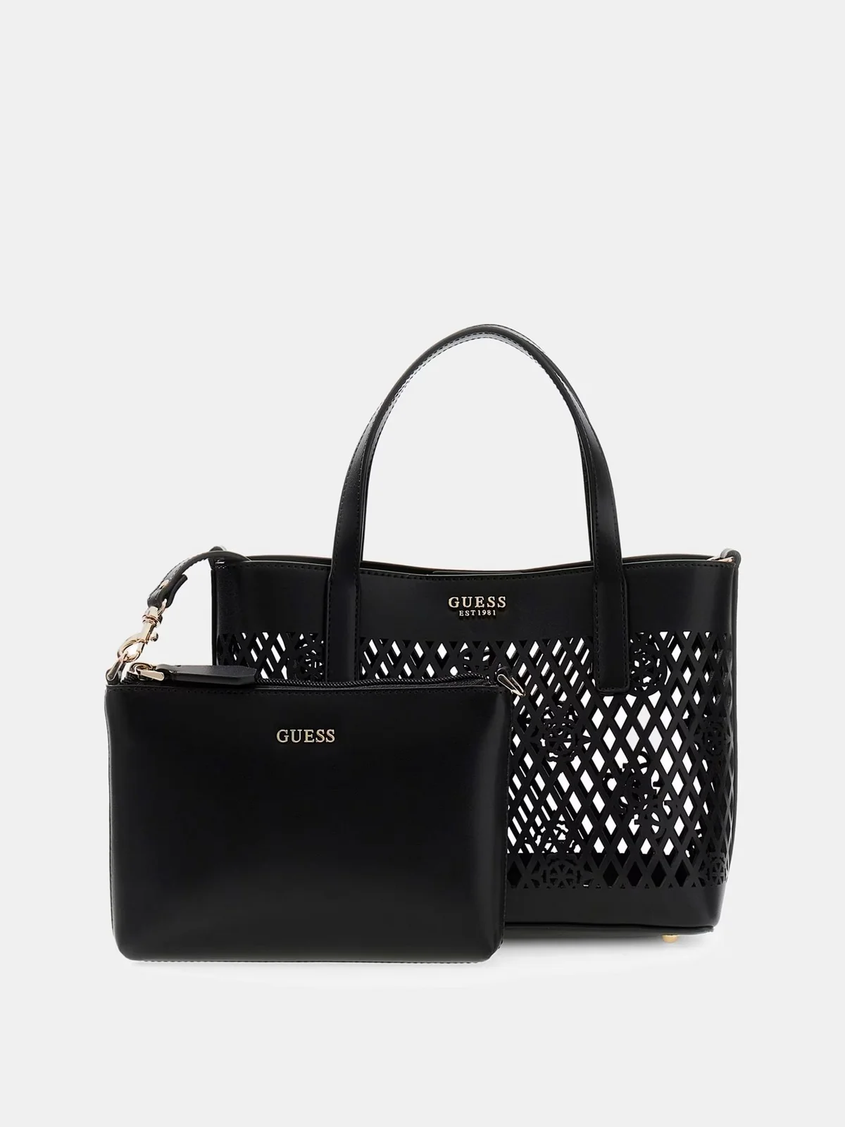 GUESS Borsa Donna LETTY 2 IN 1 MINI TOTE HWPG99 11750 BLA BLACK - Image 6