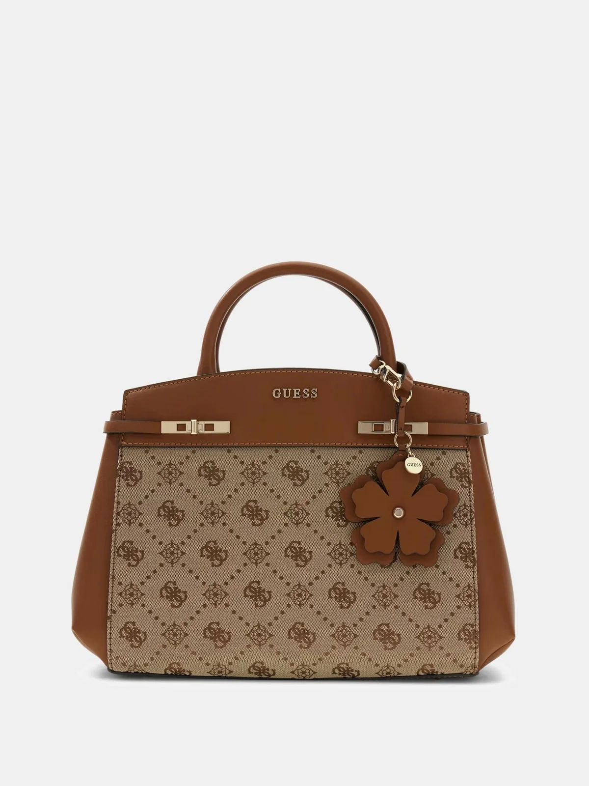 GUESS Borsa Donna MELINDA LOGO TRI COMP SATCHEL HWJP99 02060 LTL LATTE LOGO - Image 2