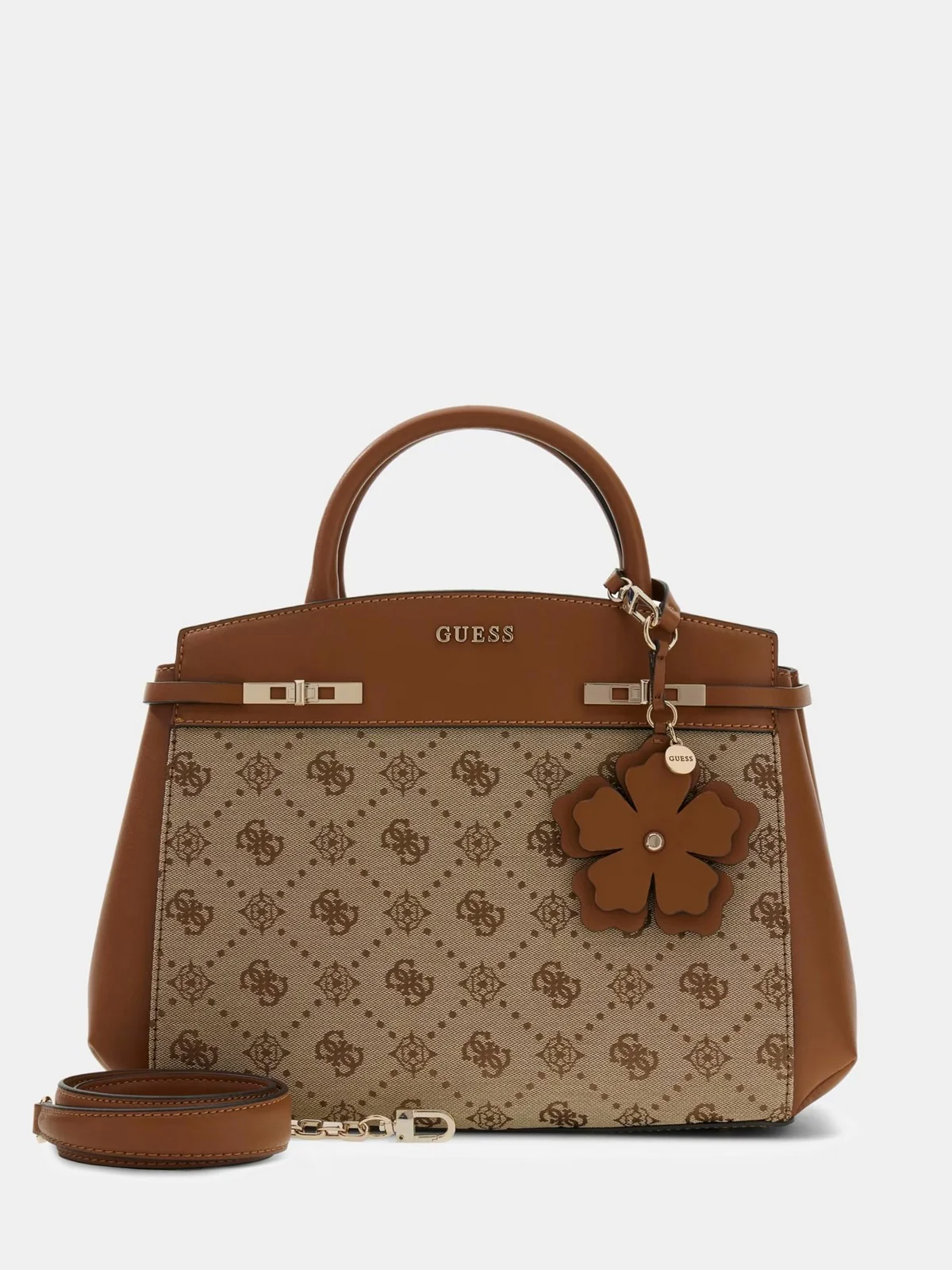 GUESS Borsa Donna MELINDA LOGO TRI COMP SATCHEL HWJP99 02060 LTL LATTE LOGO - Image 5