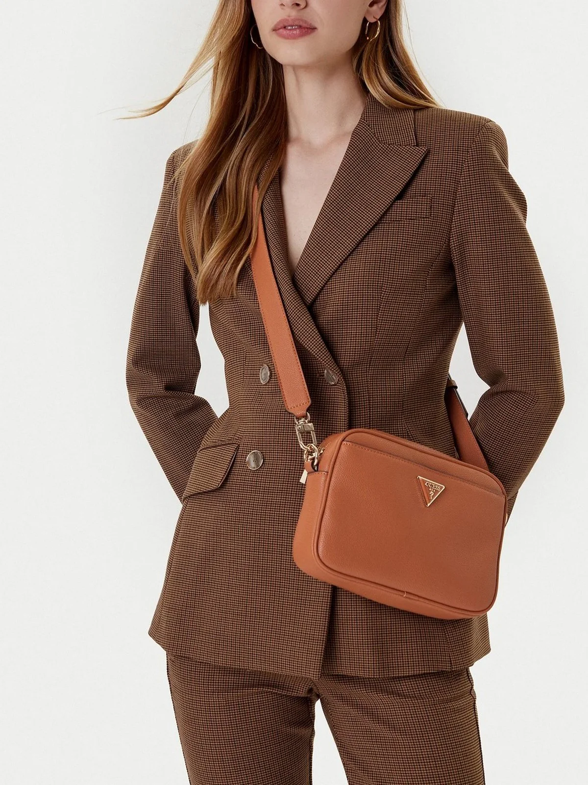 GUESS Borsa Donna MERIDIAN II CAMERA BAG HWBG69 74140 COG COGNAC - Image 2