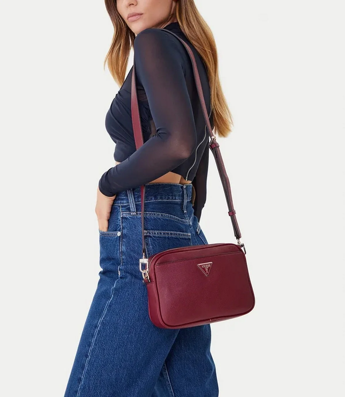 GUESS Borsa Donna MERIDIAN II CAMERA BAG HWBG69 74140 WIN WINE - Image 2