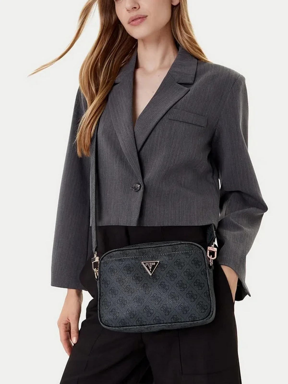 GUESS Borsa Donna MERIDIAN II CAMERA BAG HWSG69 74140 CLO COAL LOGO - Image 6