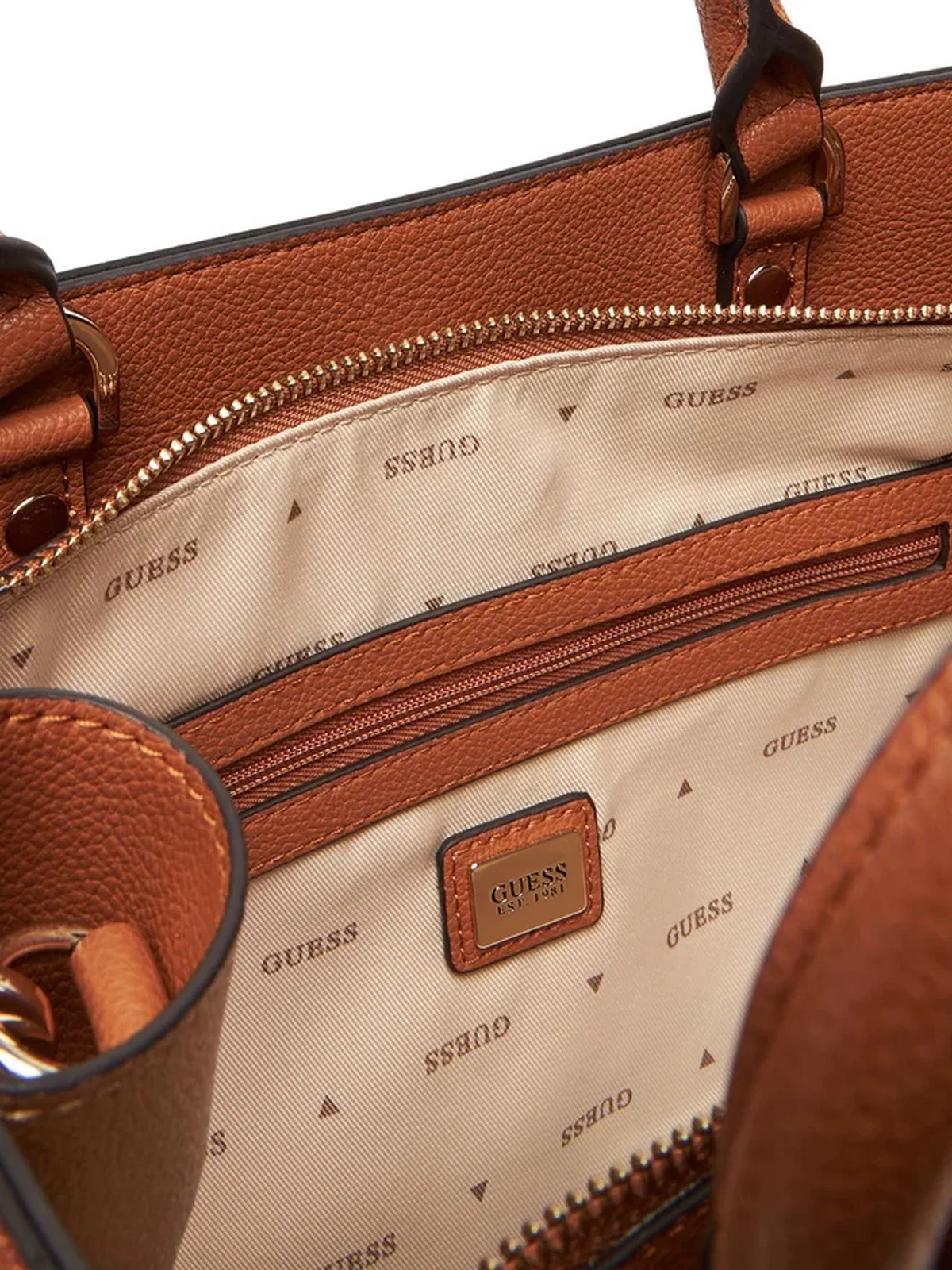 GUESS Borsa Donna MERIDIAN II GIRLFRIEND SATCHEL HWBG69 74060 COG COGNAC - Image 6