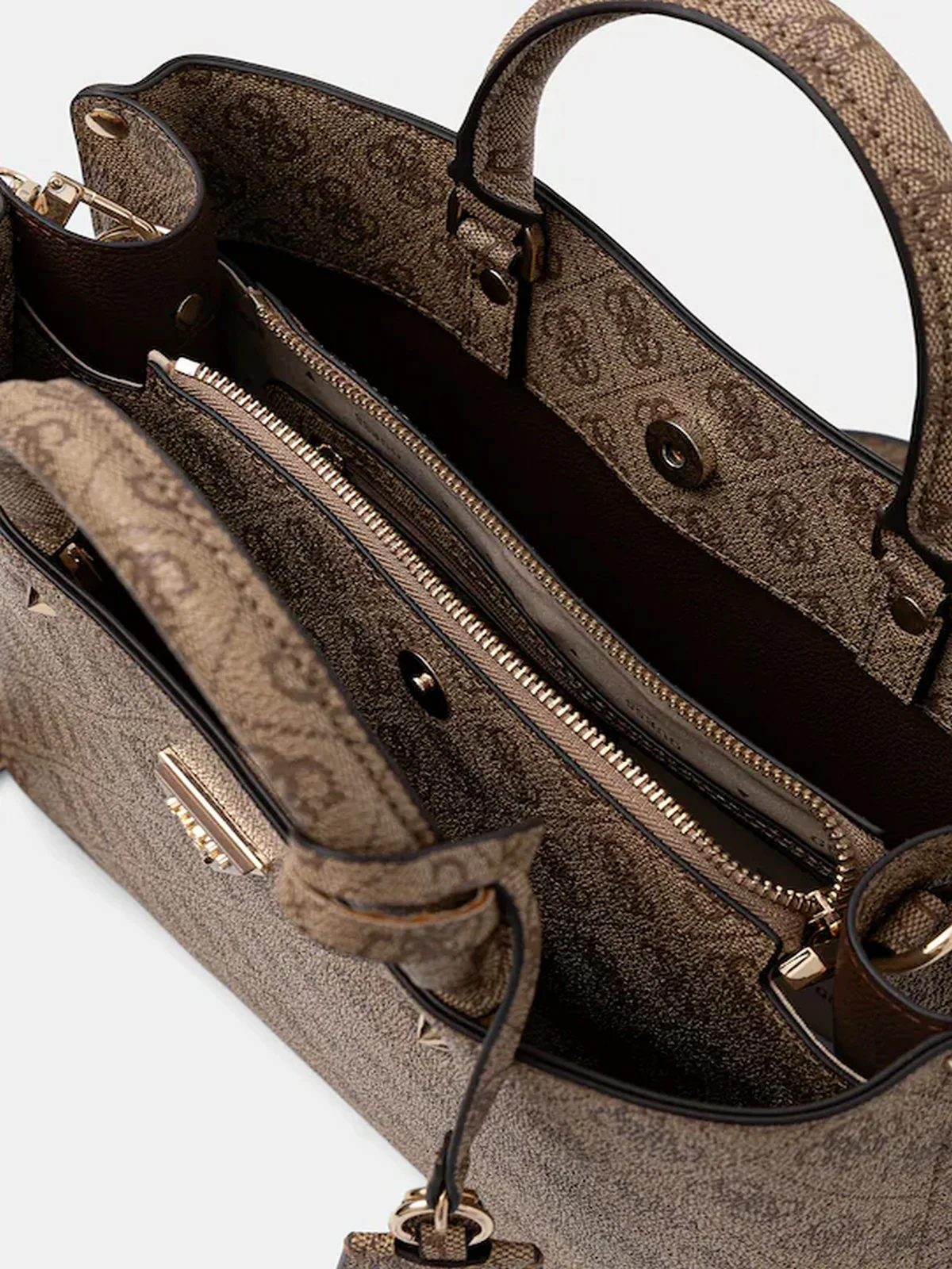 GUESS Borsa Donna MERIDIAN II GIRLFRIEND SATCHEL HWSG69 74060 LTL LATTE LOGO - Image 2