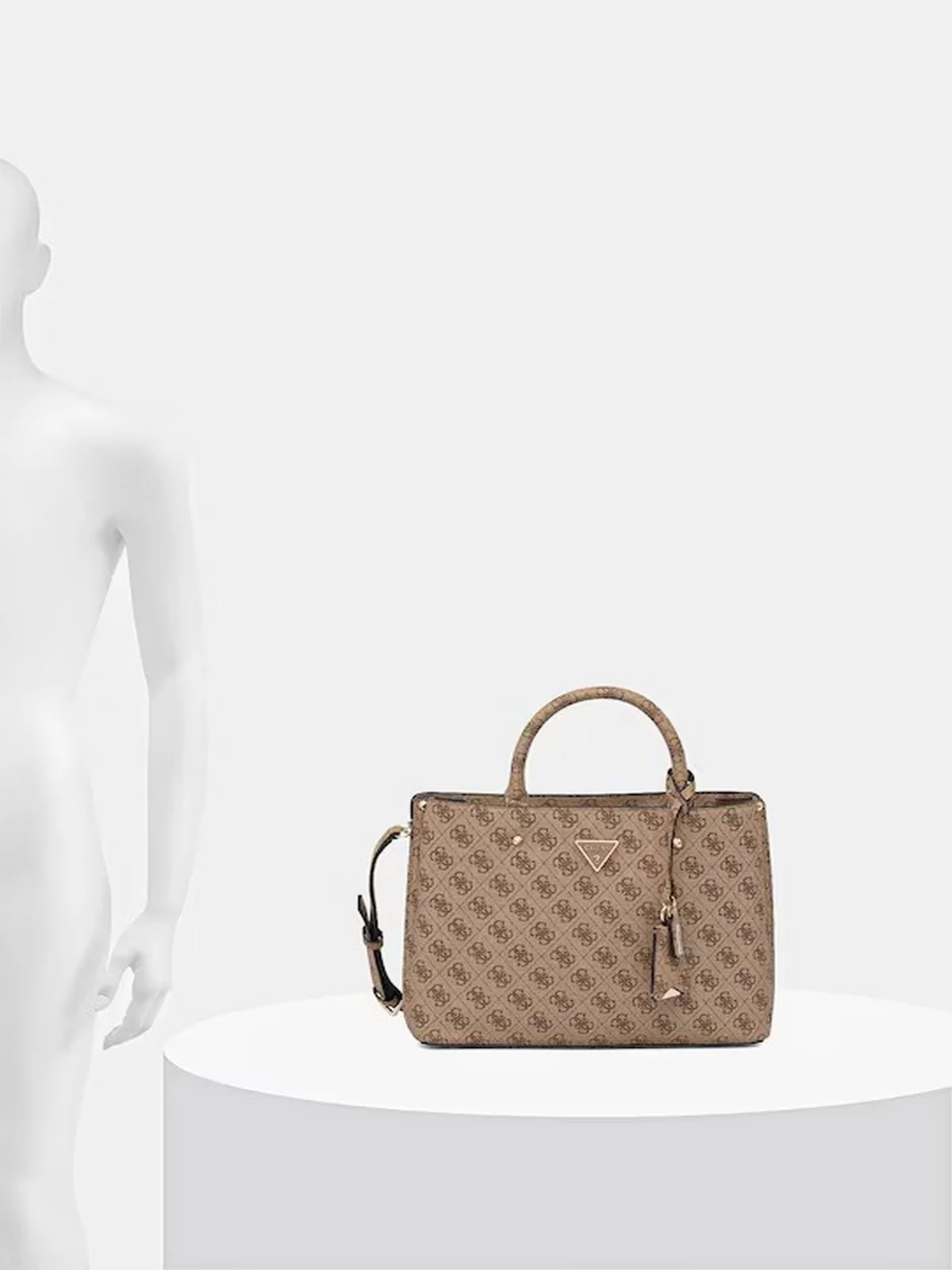 GUESS Borsa Donna MERIDIAN II GIRLFRIEND SATCHEL HWSG69 74060 LTL LATTE LOGO - Image 6