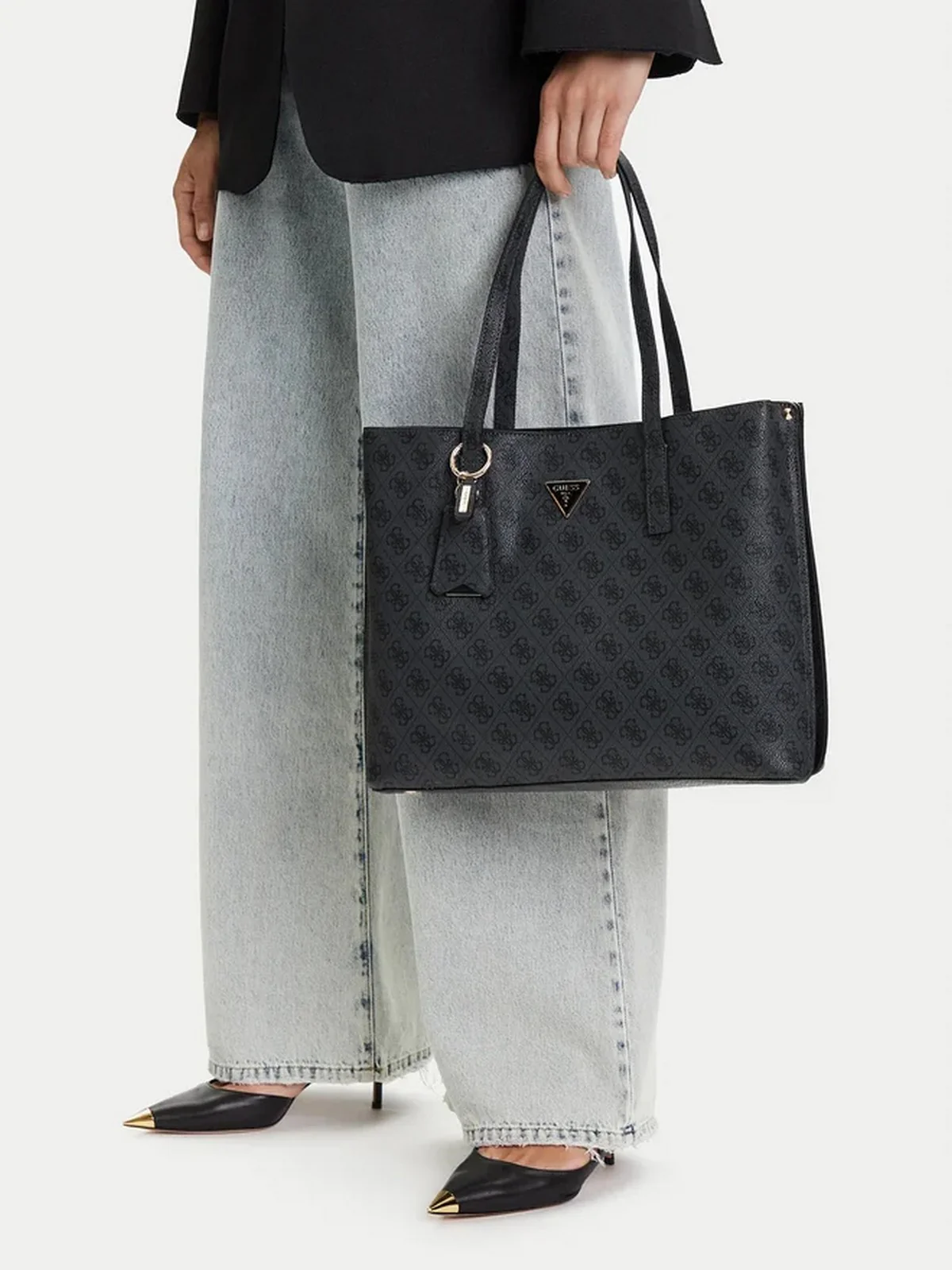 GUESS Borsa Donna MERIDIAN II GIRLFRIEND TOTE HWSG69 74230 CLO COAL LOGO - Image 6