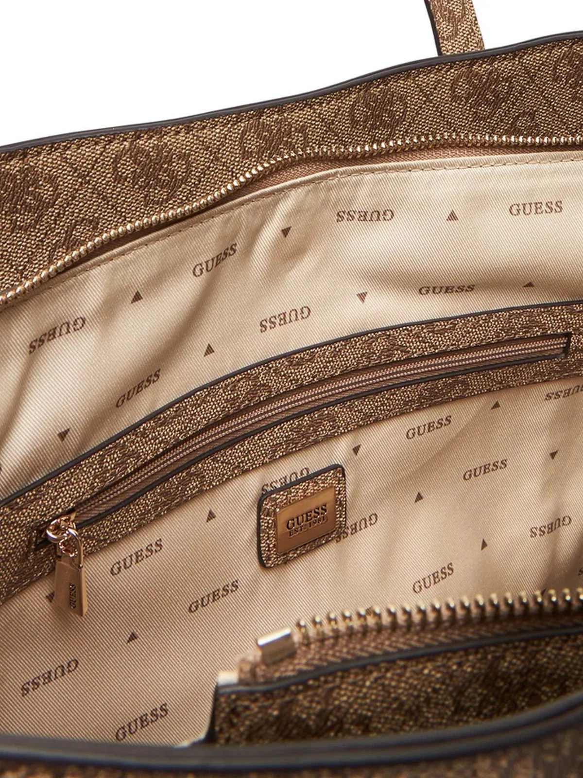 GUESS Borsa Donna MERIDIAN II GIRLFRIEND TOTE HWSG69 74230 LTL LATTE LOGO - Image 5