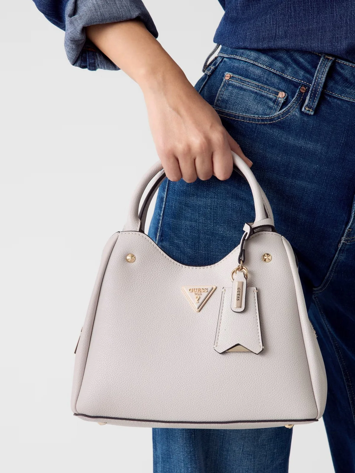 GUESS Borsa Donna MERIDIAN II SML GFRND CARRYALL HWBG69 74050 IVO IVORY - Image 2