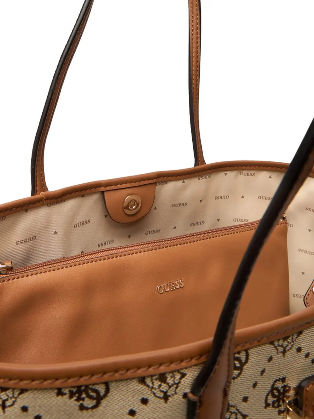 GUESS Borsa Donna NEDA LARGE 2 IN 1 TOTE HWJP96 54240 LTL LATTE LOGO - Image 5