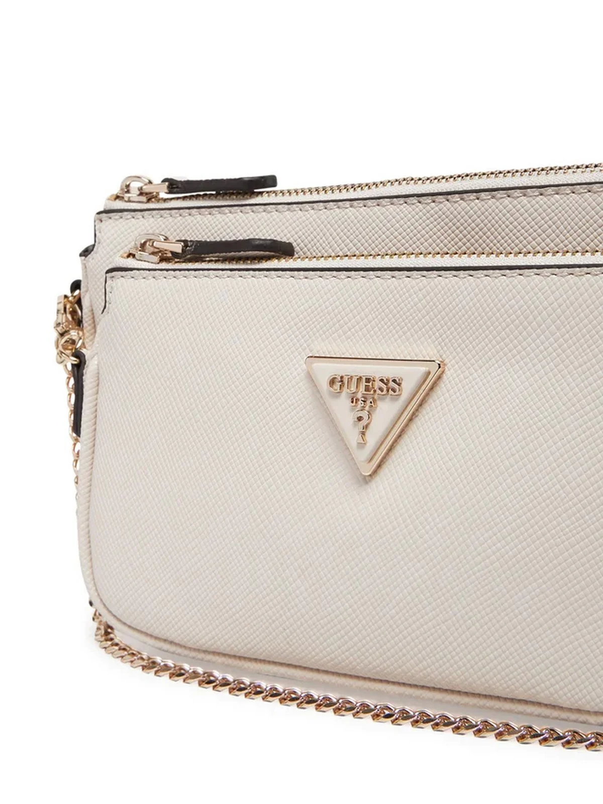 GUESS Borsa Donna NOELLE DBL POUCH CROSSBODY HWZG78 79710 BON Beige - Image 2