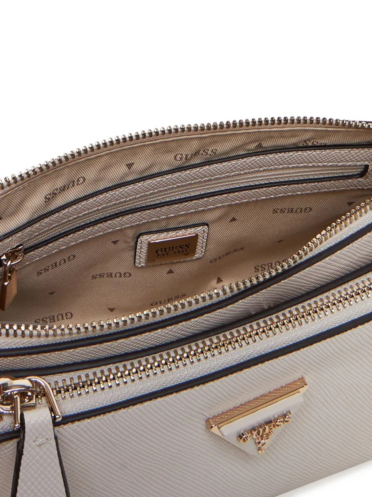GUESS Borsa Donna NOELLE DBL POUCH CROSSBODY HWZG78 79710 BON Beige - Image 6
