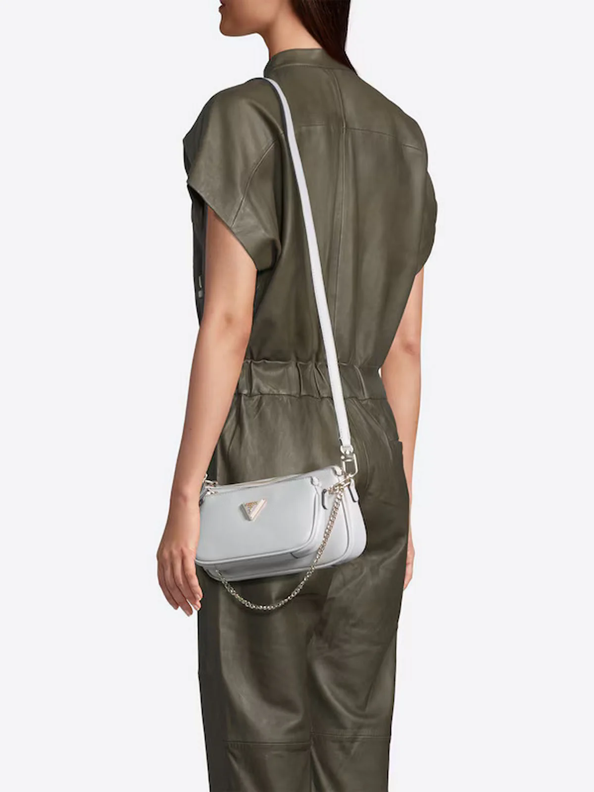 GUESS Borsa Donna NOELLE DBL POUCH CROSSBODY HWZG78 79710 LVG Grigio - Image 3