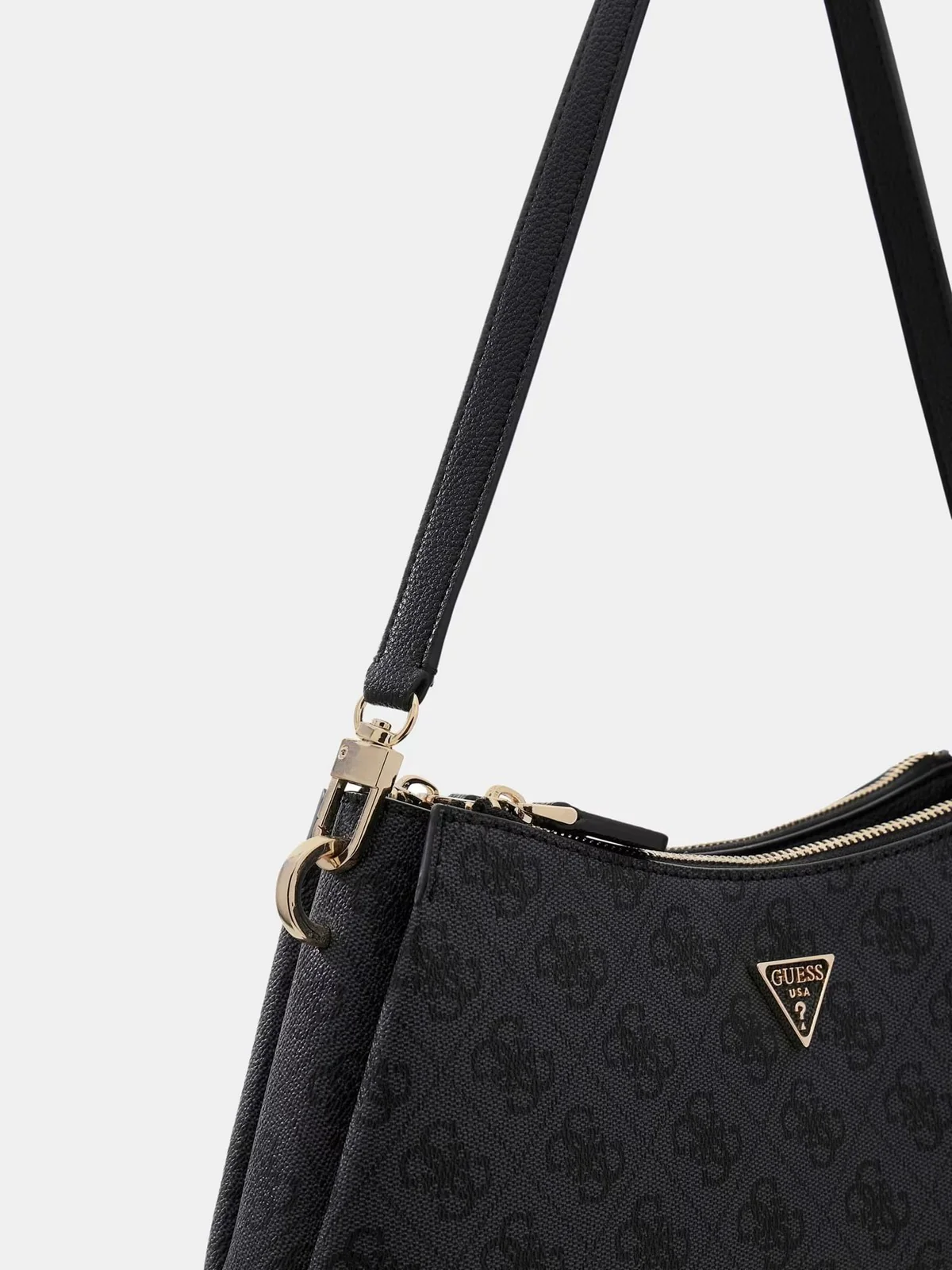 GUESS Borsa Donna NOELLE II 3 COMP SHLDR XBODY HWBG96 72730 CLO COAL LOGO - Image 5