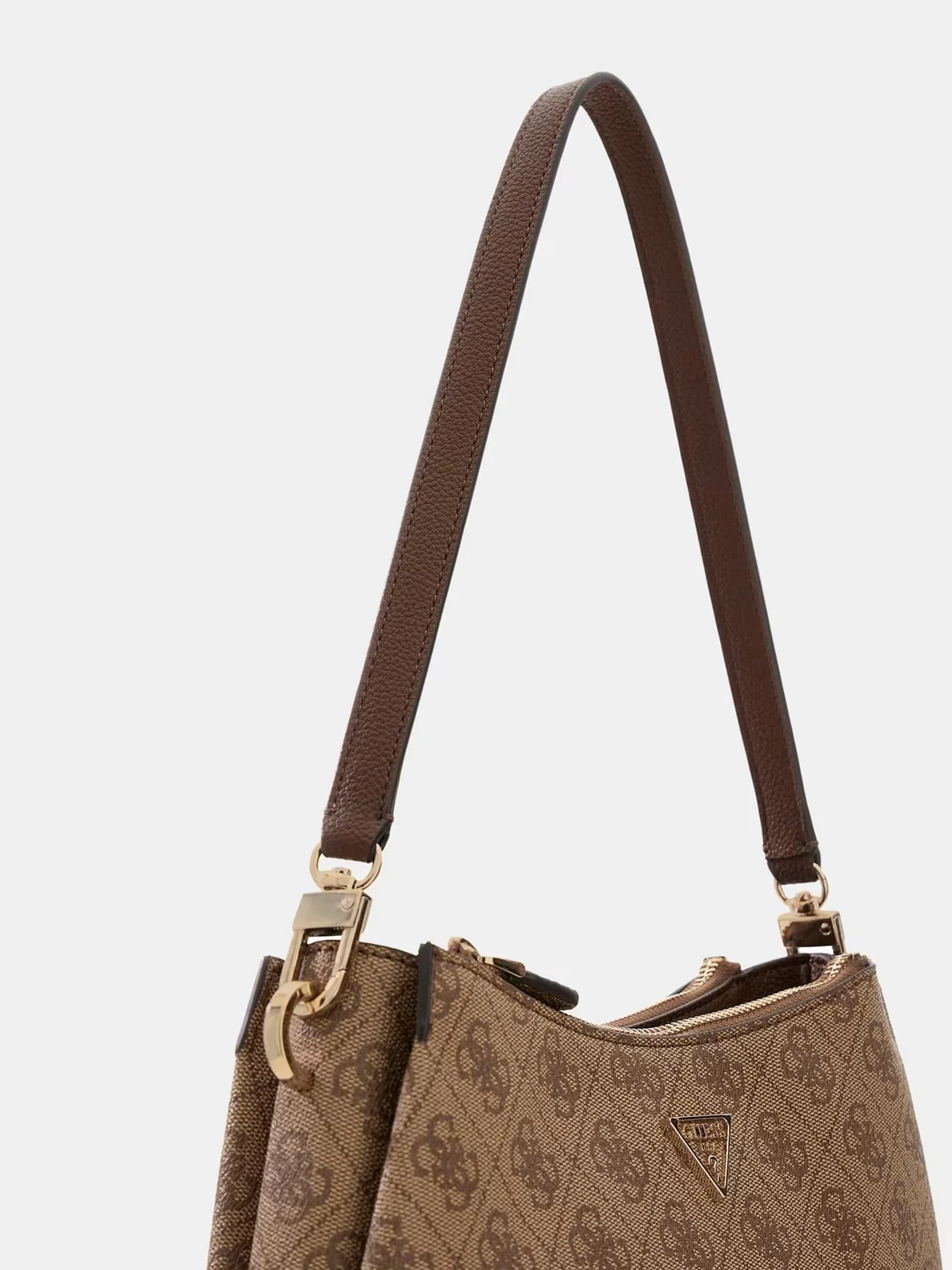 GUESS Borsa Donna NOELLE II 3 COMP SHLDR XBODY HWBG96 72730 LGW LATTE LOGO/BROWN - Image 6
