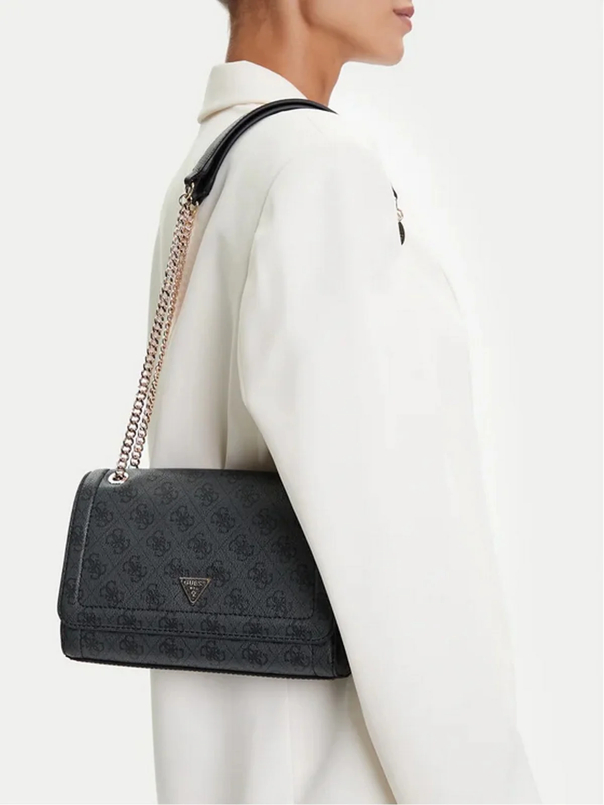 GUESS Borsa Donna NOELLE II CNVRTBLE XBODY FLAP HWBG96 72210 CLO COAL LOGO - Image 2