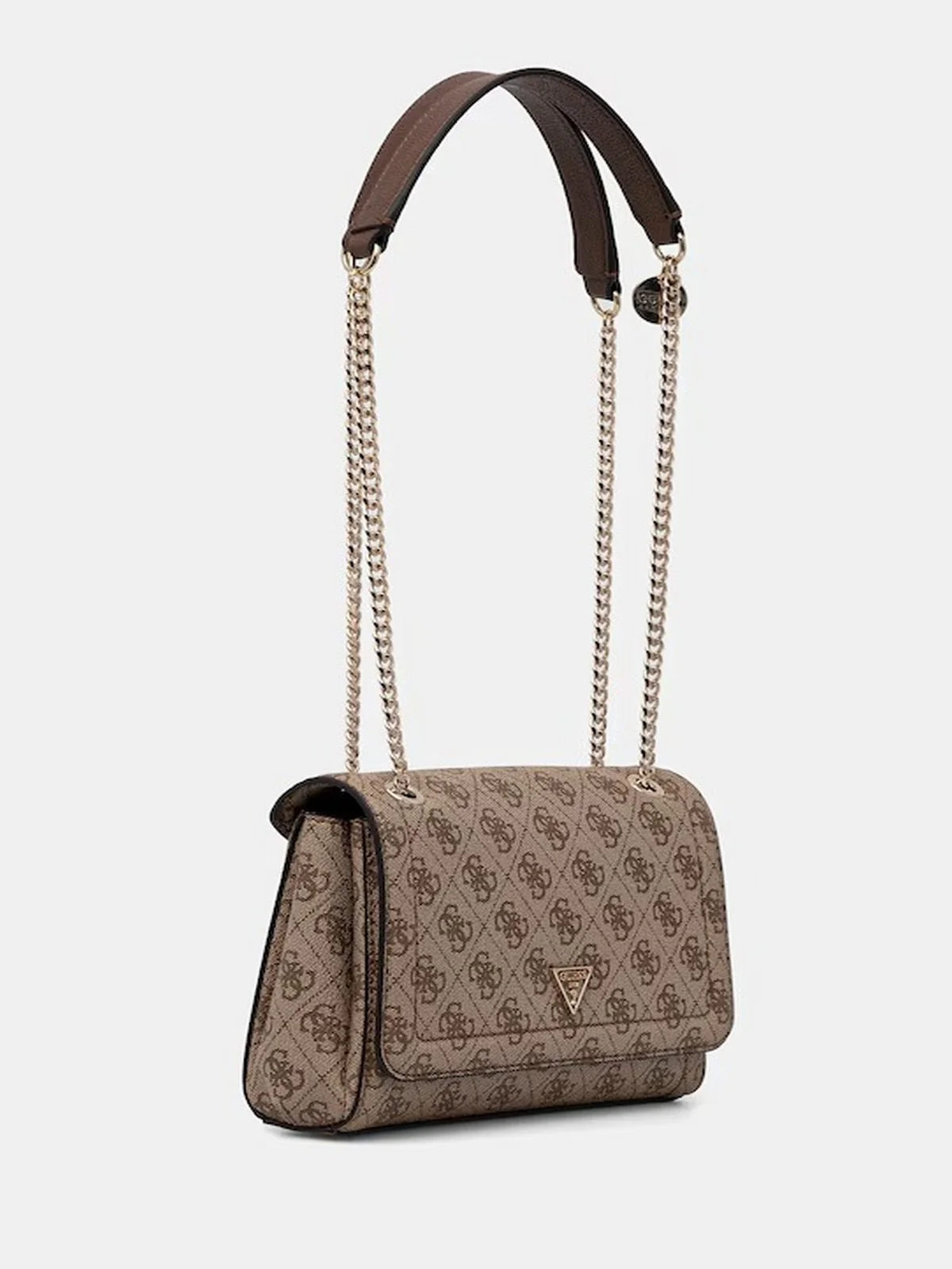 GUESS Borsa Donna NOELLE II CNVRTBLE XBODY FLAP HWBG96 72210 LGW LATTE LOGO/BROWN - Image 2