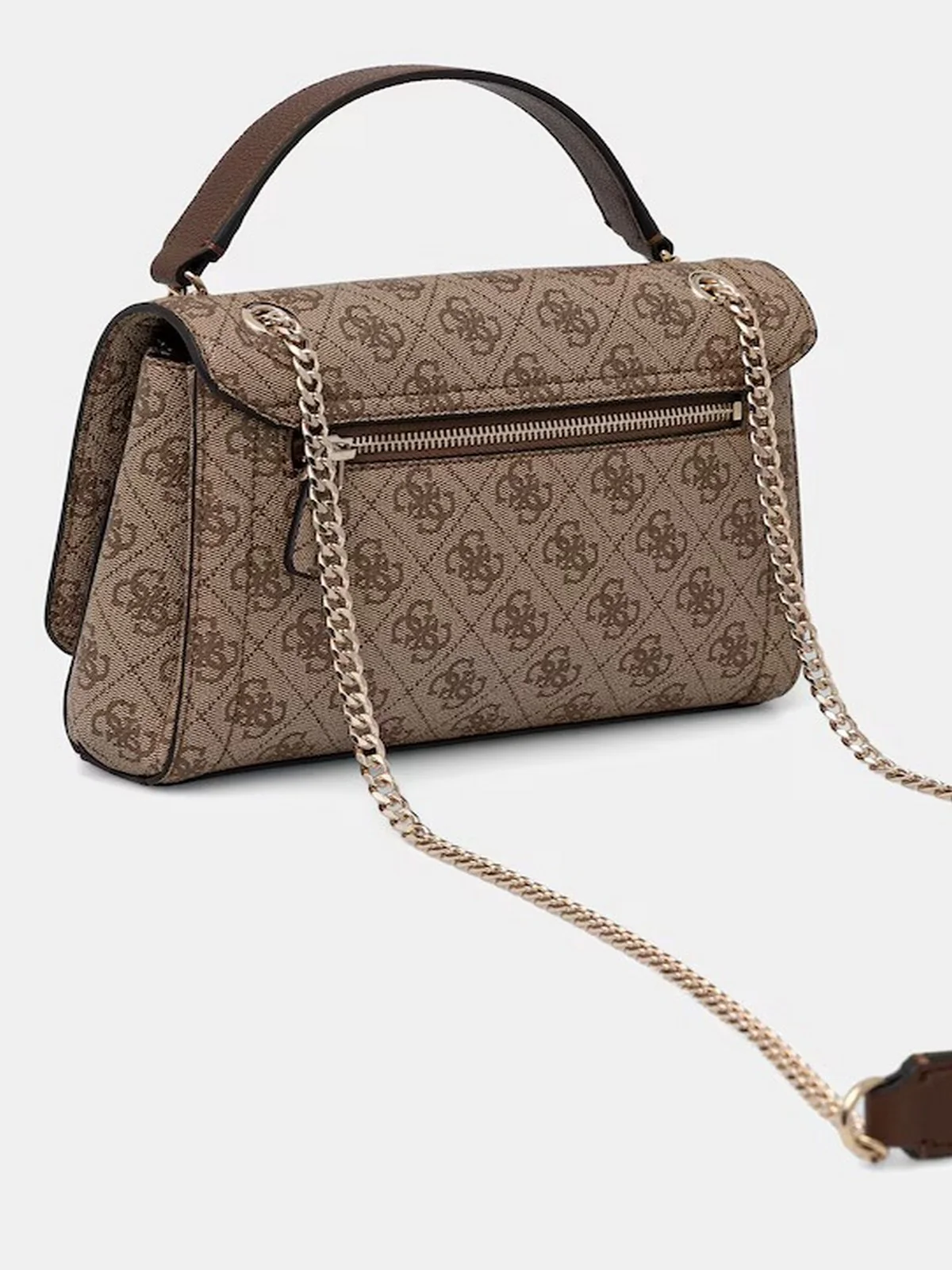 GUESS Borsa Donna NOELLE II CNVRTBLE XBODY FLAP HWBG96 72210 LGW LATTE LOGO/BROWN - Image 3