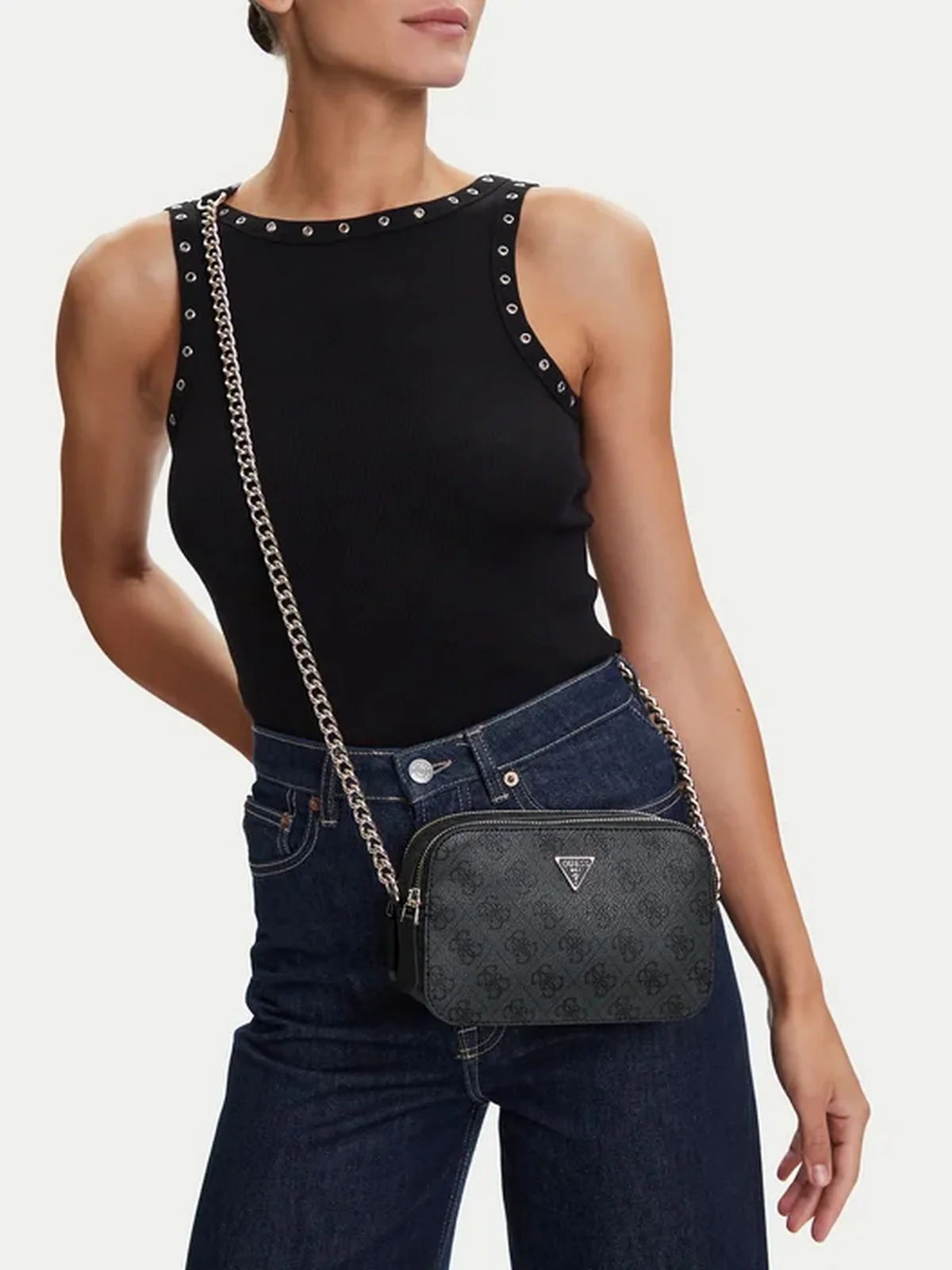 GUESS Borsa Donna NOELLE II CROSSBODY CAMERA HWBG96 72140 CLO COAL LOGO - Image 2