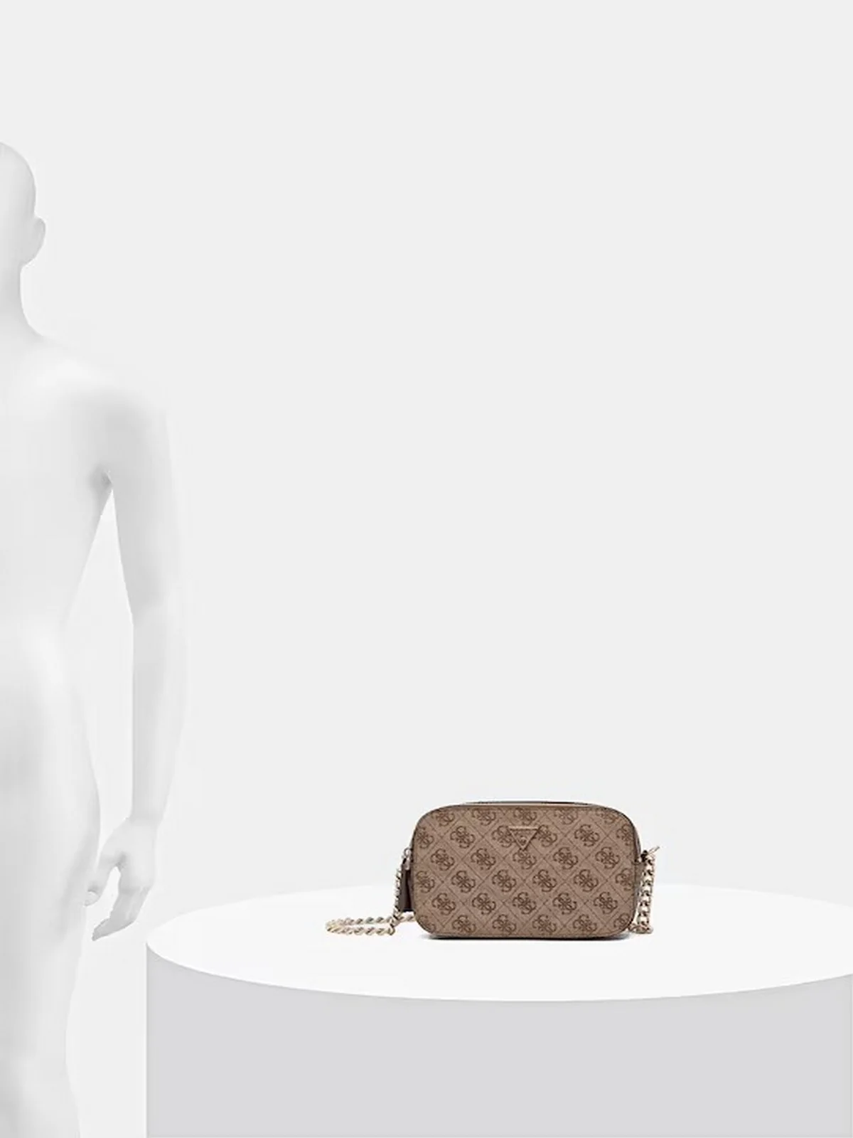 GUESS Borsa Donna NOELLE II CROSSBODY CAMERA HWBG96 72140 LGW LATTE LOGO/BROWN - Image 6