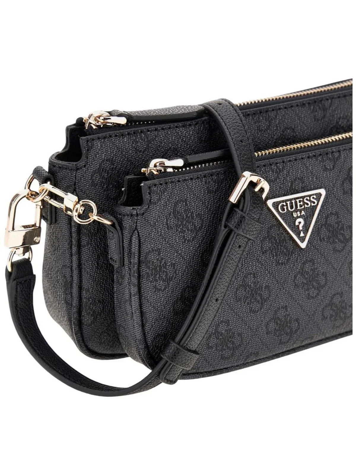 GUESS Borsa Donna NOELLE II DBL POUCH CROSSBODY HWBG96 72710 CLO COAL LOGO - Image 2
