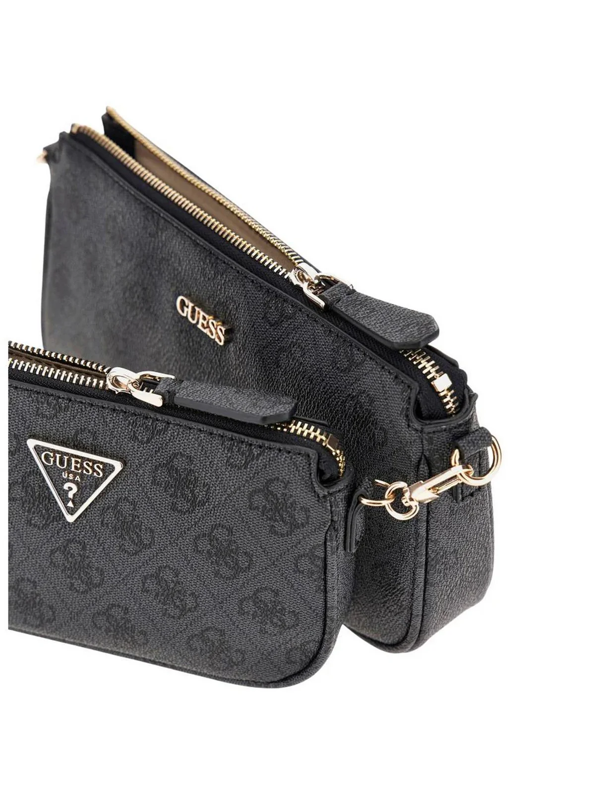 GUESS Borsa Donna NOELLE II DBL POUCH CROSSBODY HWBG96 72710 CLO COAL LOGO - Image 3