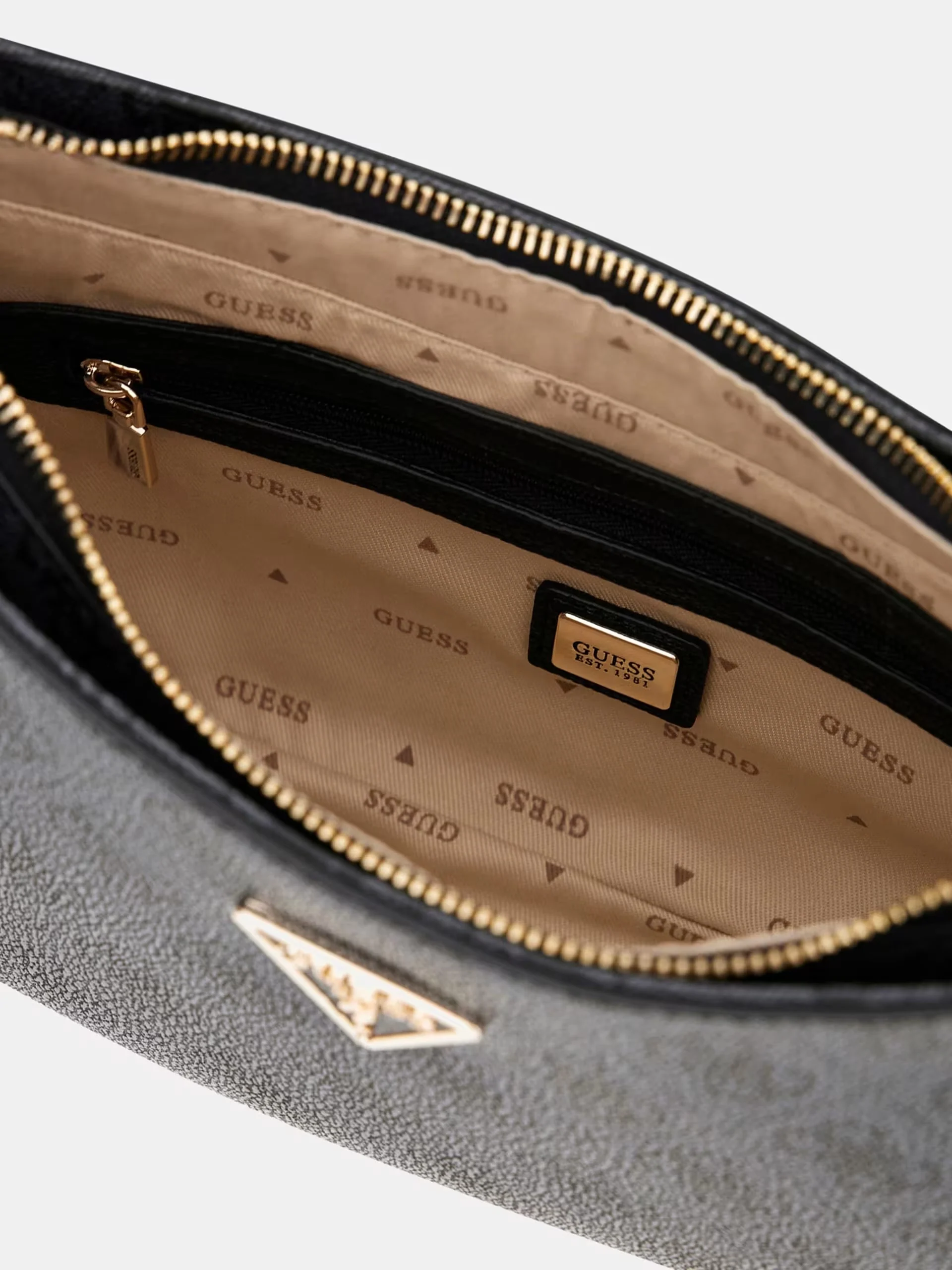GUESS Borsa Donna NOELLE II TOP ZIP SHOULDER BAG HWBG96 72180 CLO COAL LOGO - Image 3