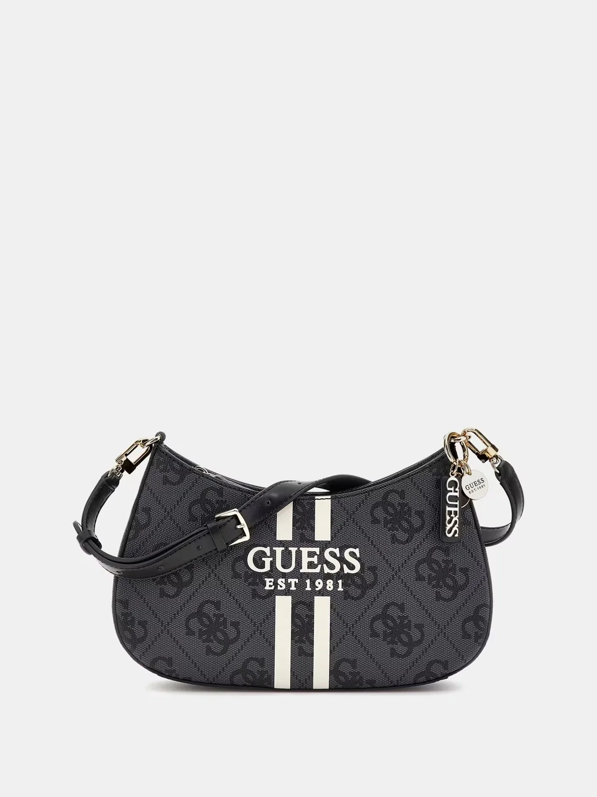 GUESS Borsa Donna NOELLE II TOP ZIP SHOULDER BAG HWOS96 72180 CLO COAL LOGO - Image 2