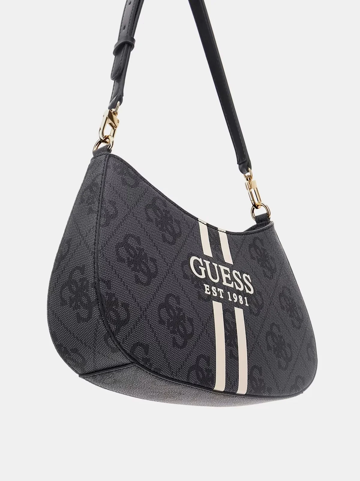 GUESS Borsa Donna NOELLE II TOP ZIP SHOULDER BAG HWOS96 72180 CLO COAL LOGO - Image 6