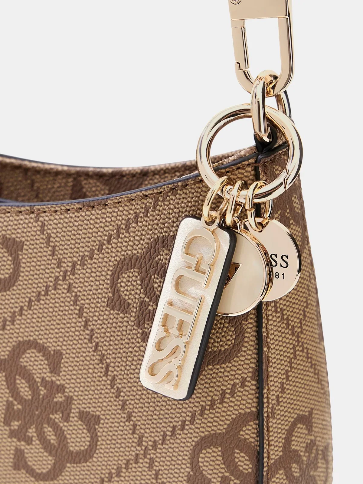 GUESS Borsa Donna NOELLE II TOP ZIP SHOULDER BAG HWOS96 72180 LTL LATTE LOGO - Image 5