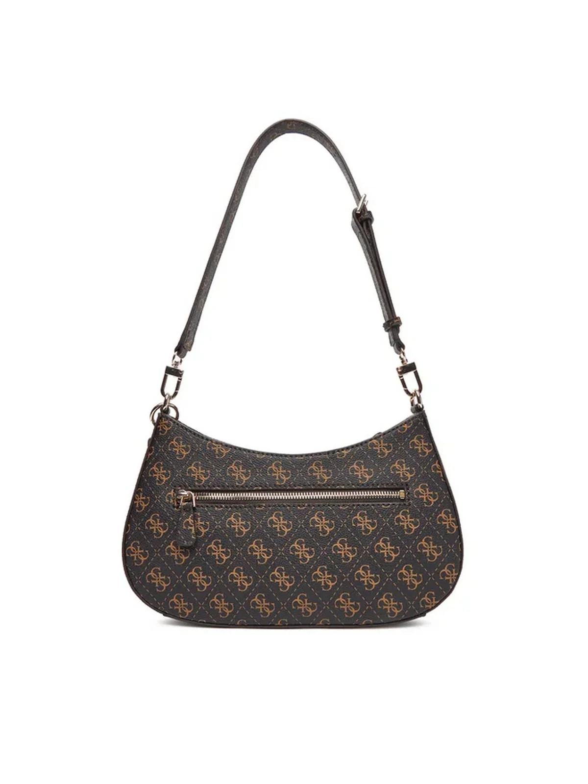 GUESS Borsa Donna NOELLE II TOP ZIP SHOULDER BAG HWQG96 72180 BNL BROWN LOGO - Image 3