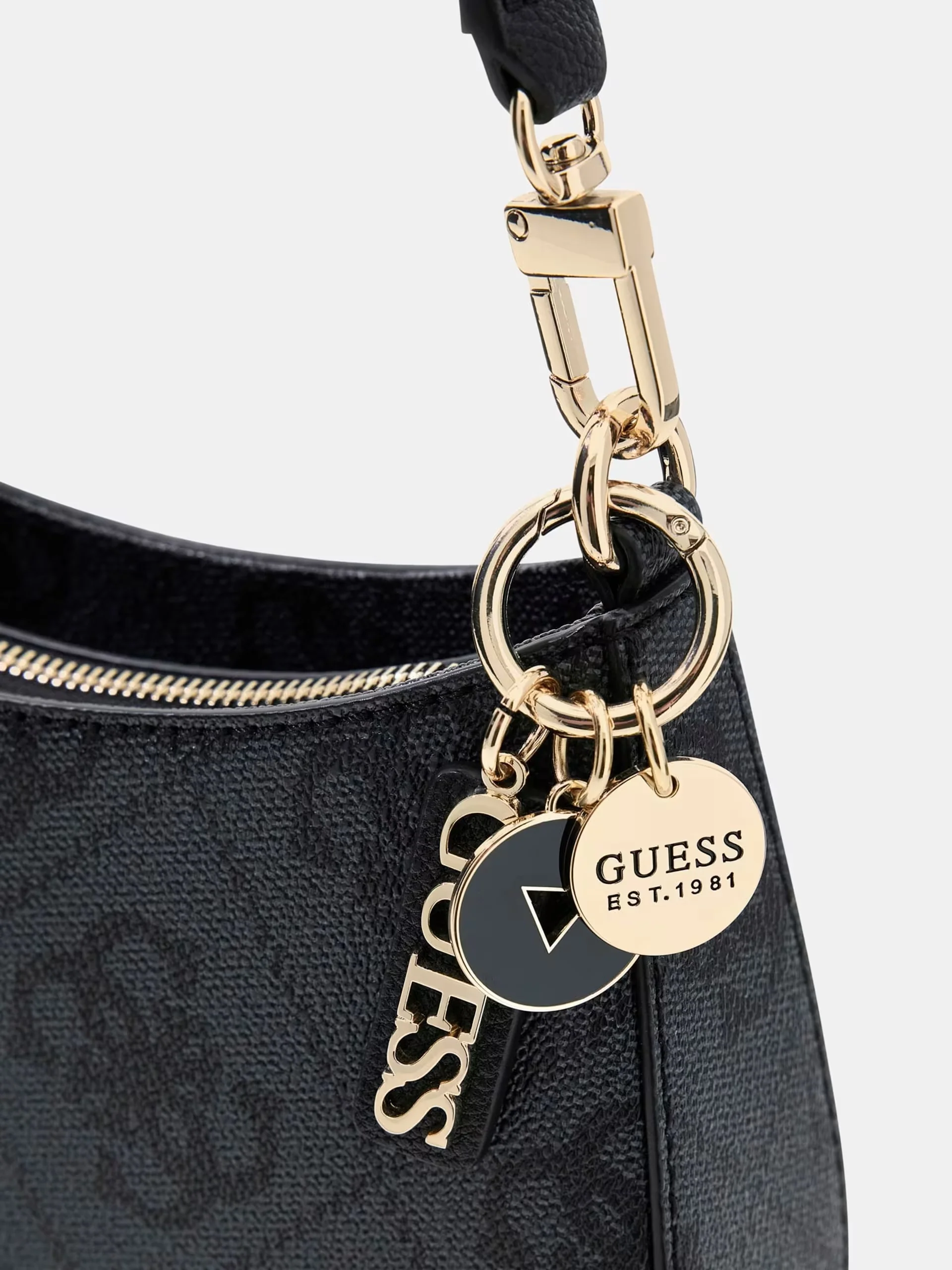 GUESS Borsa Donna NOELLE II TOP ZIP SHOULDER BAG HWSO96 72180 CLO COAL LOGO - Image 5