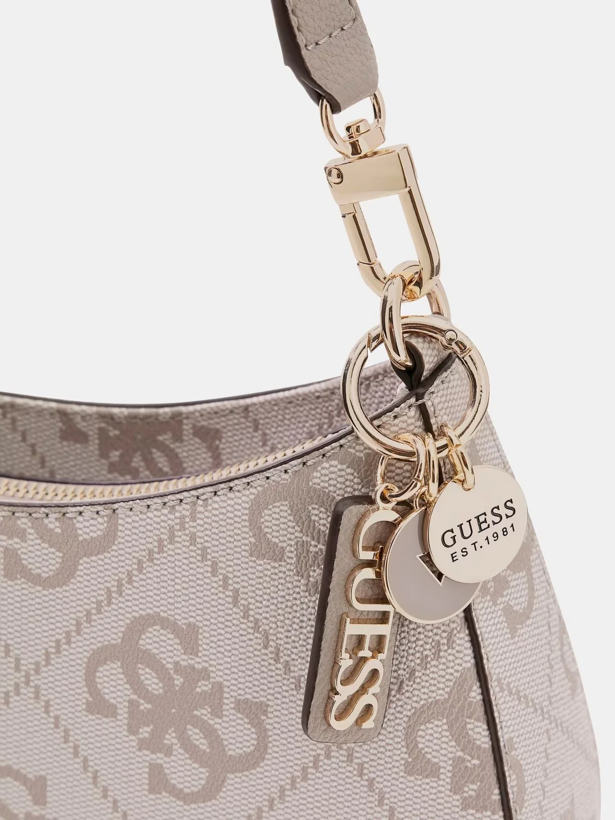 GUESS Borsa Donna NOELLE II TOP ZIP SHOULDER BAG HWSO96 72180 DKO DARK TAUPE LOGO - Image 2